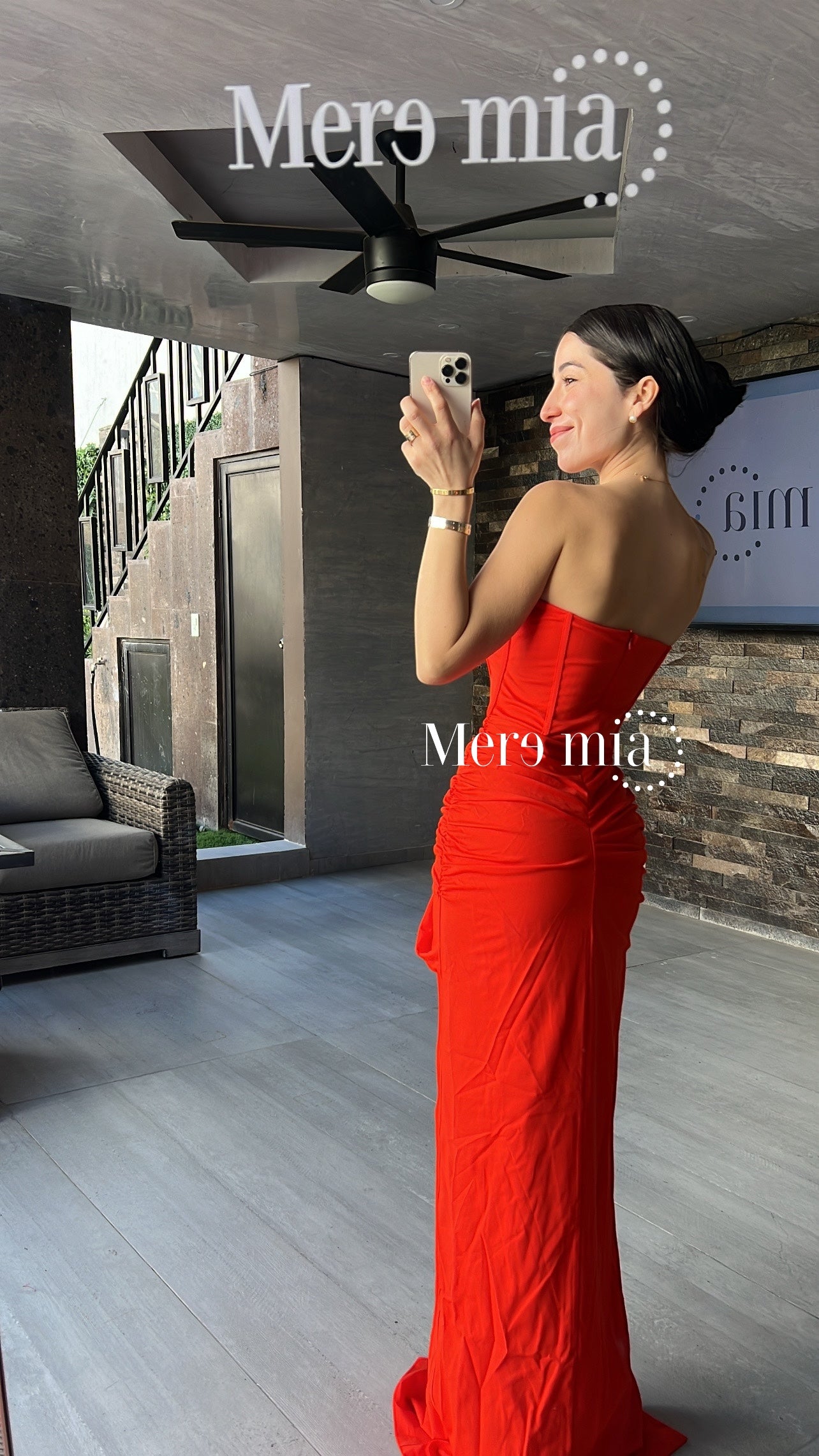 Vestido rojo copas strapp