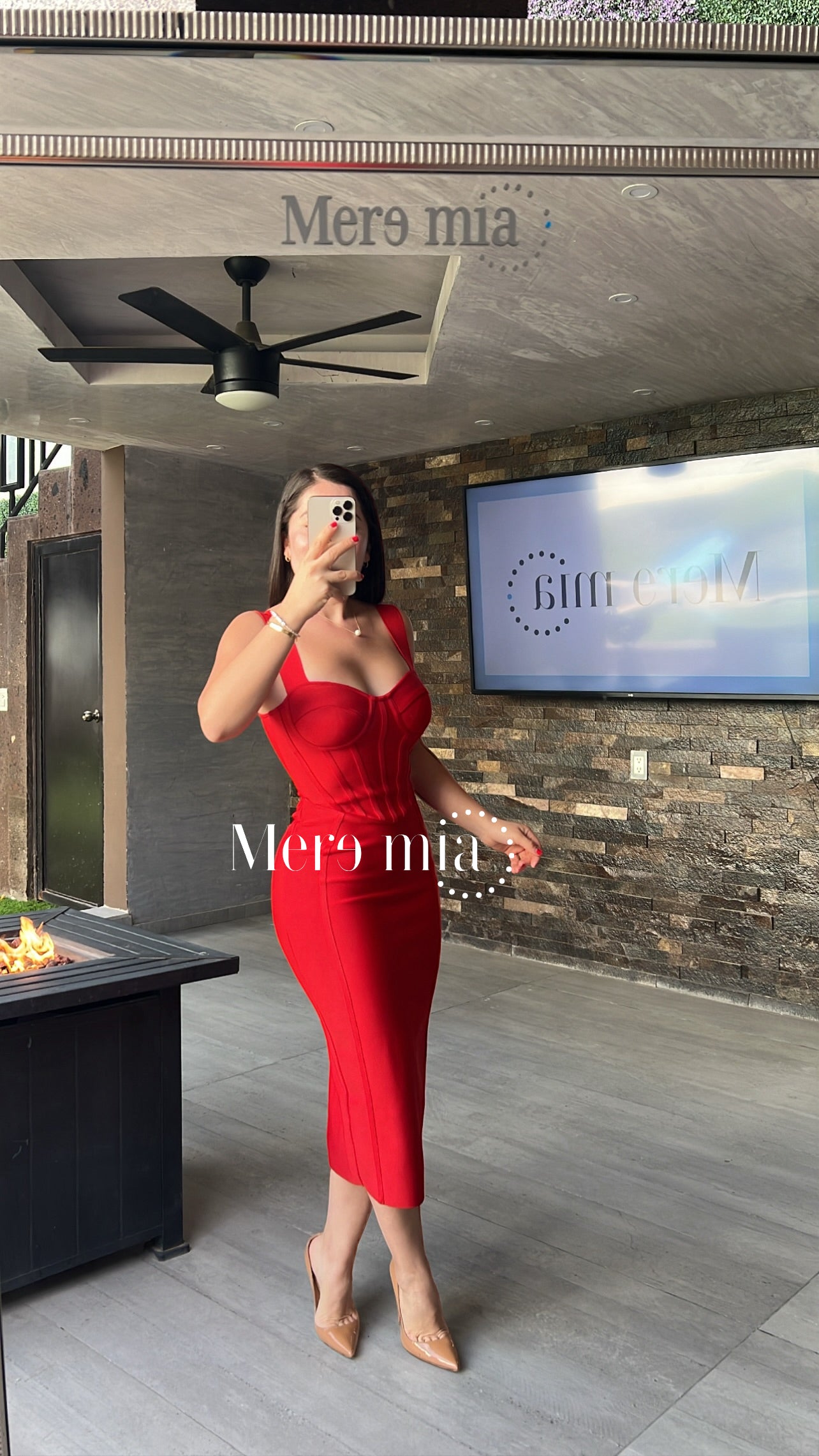 Vestido rojo tirantes