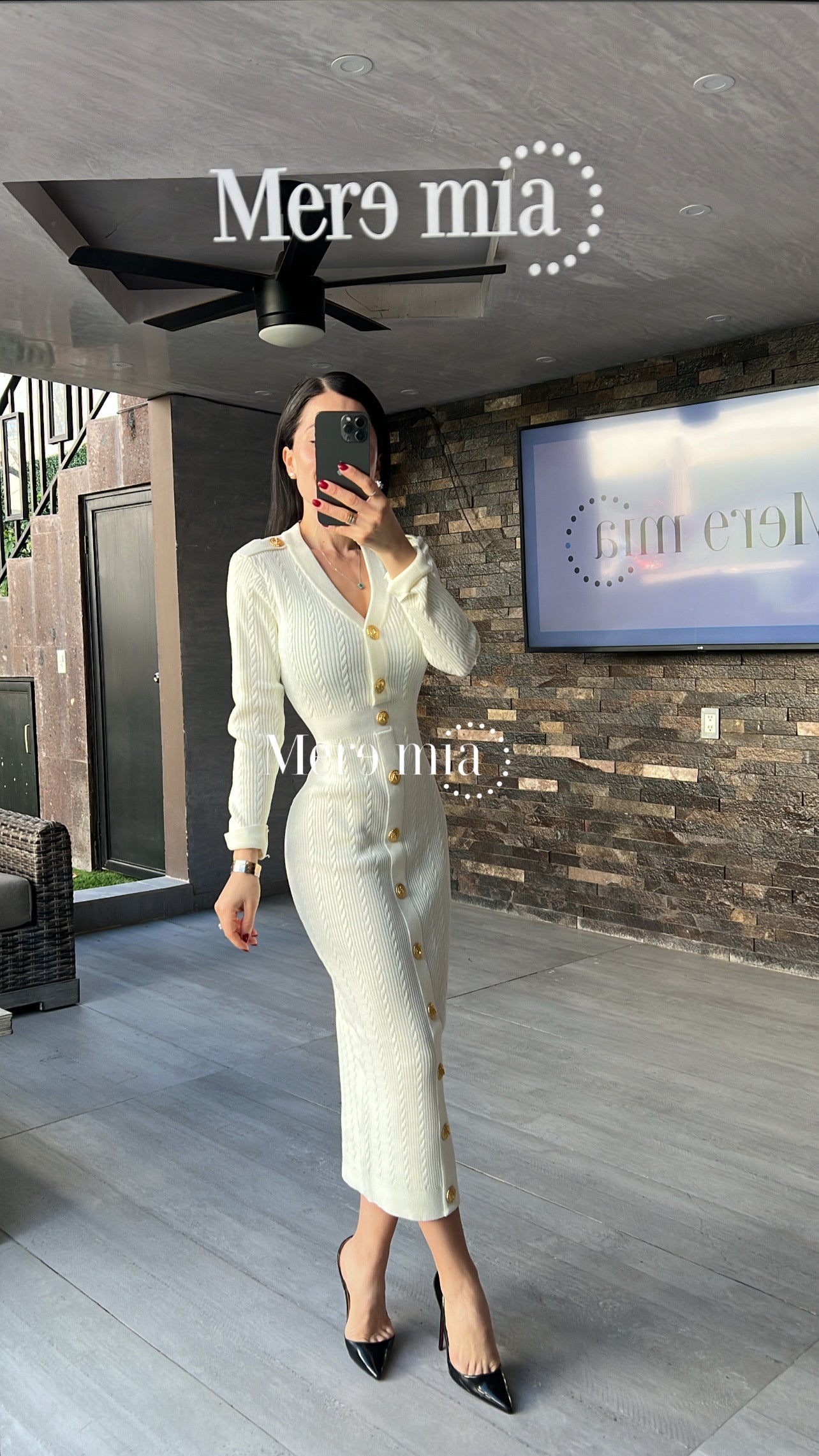 Vestido blanco b dorados