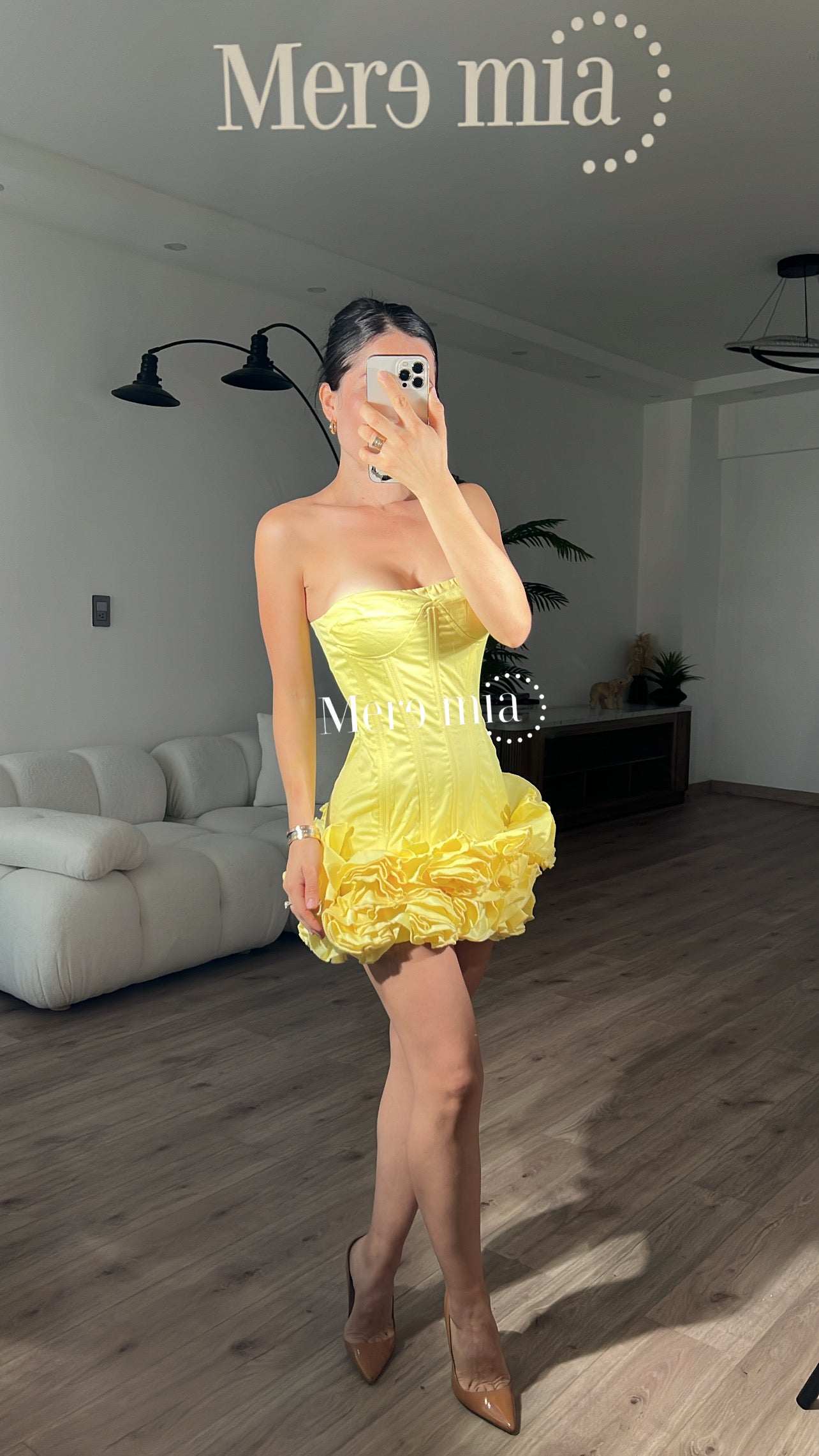 Vestido amarillo flores