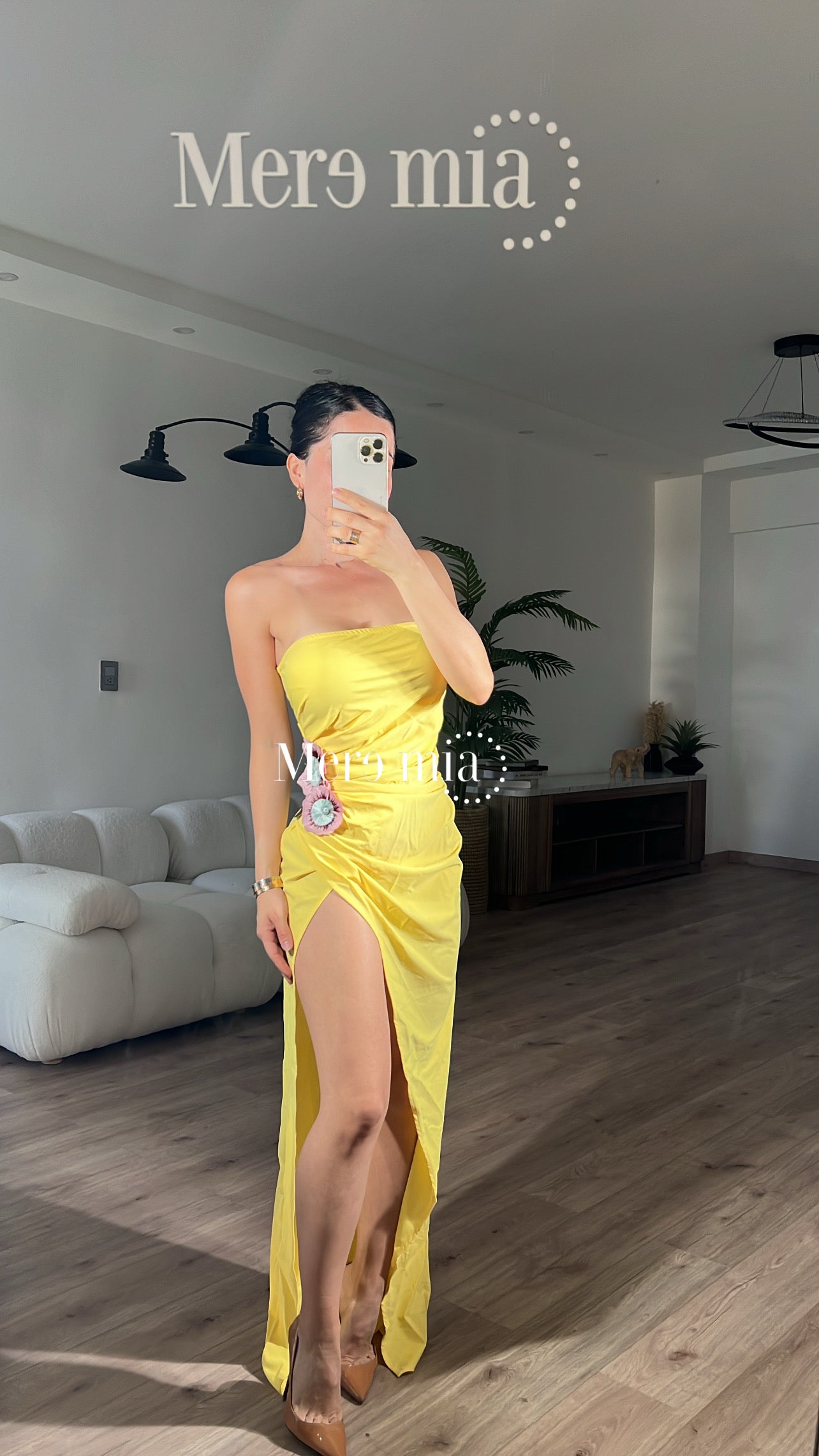 Vestido amarillo flor