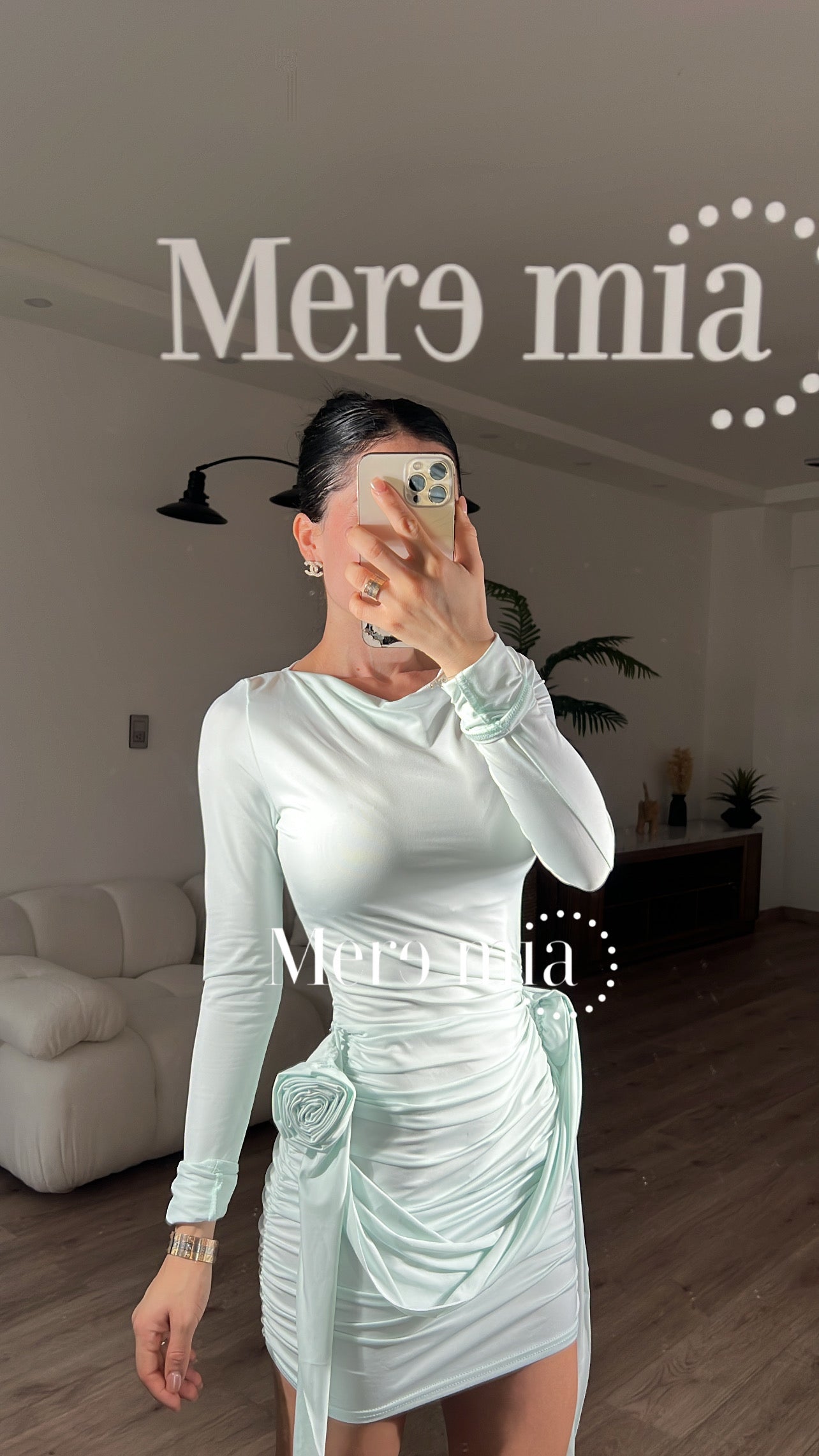 Vestido aqua flores ml