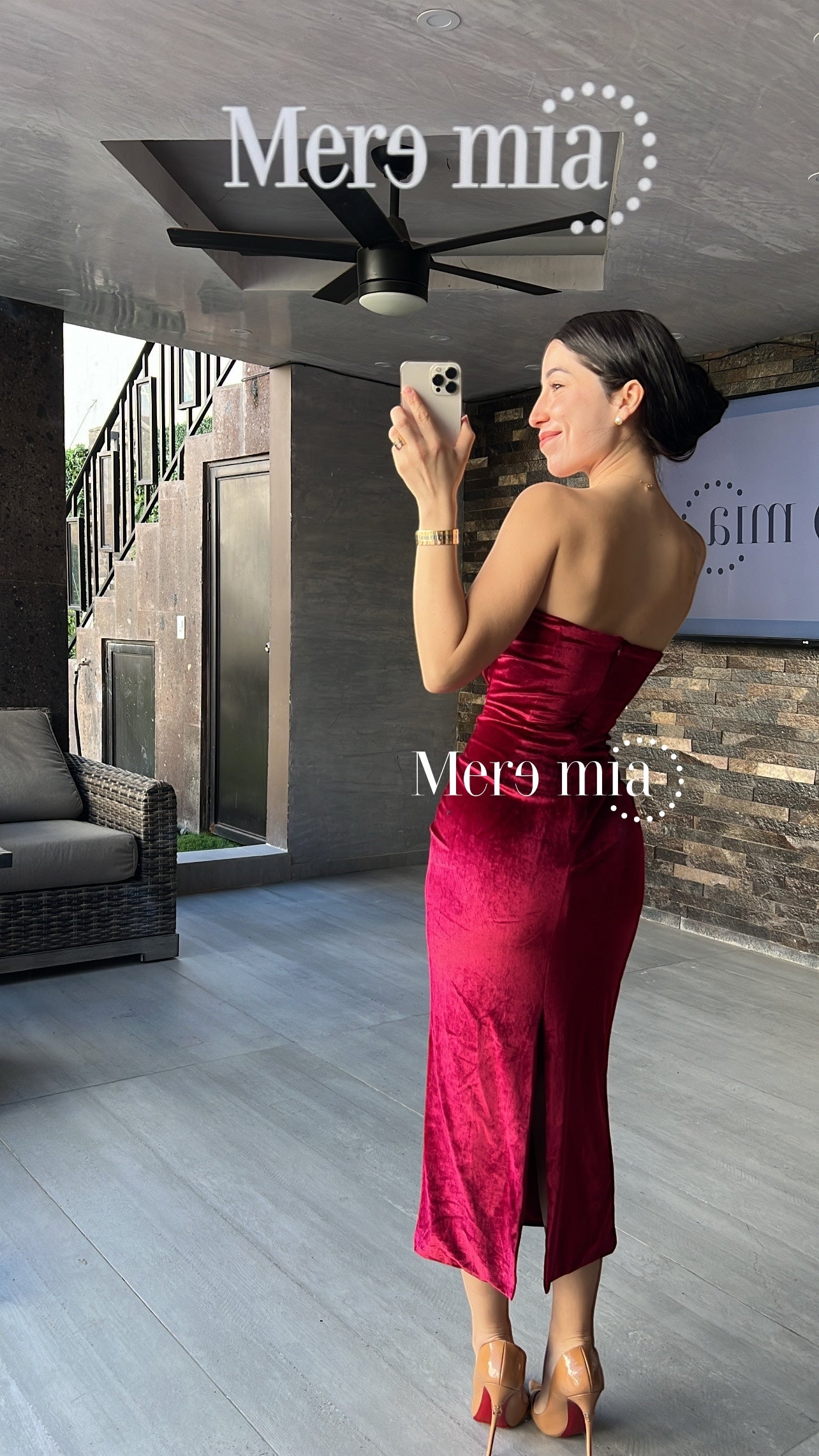 Vestido tinto strapp U