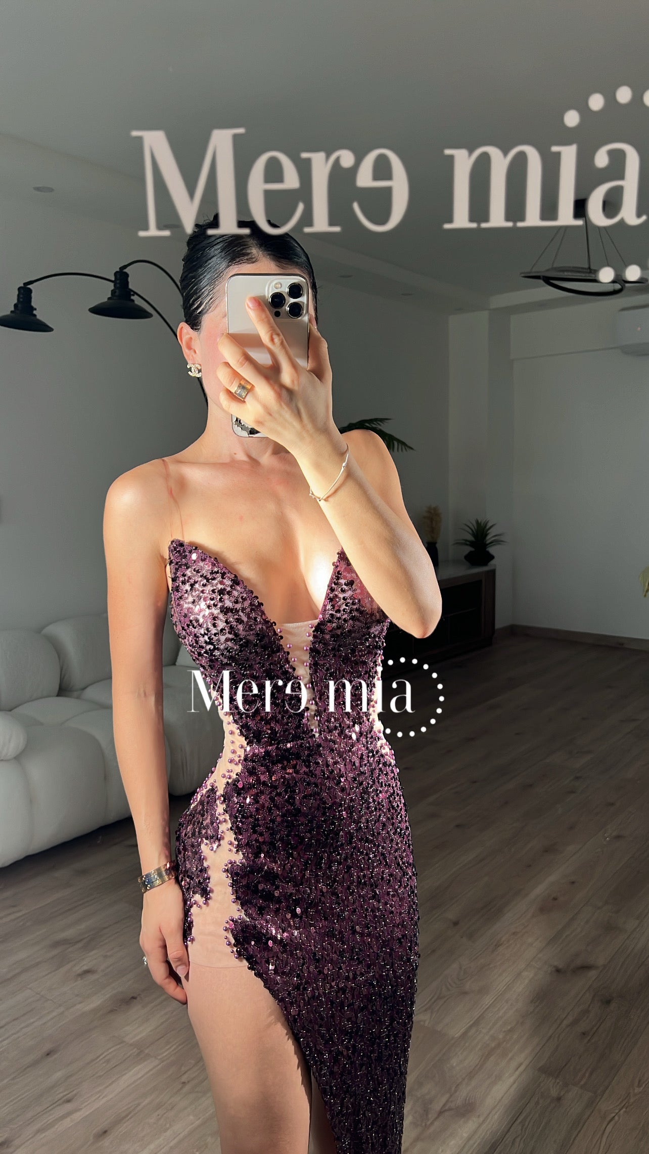 Vestido uva lent asimetrico