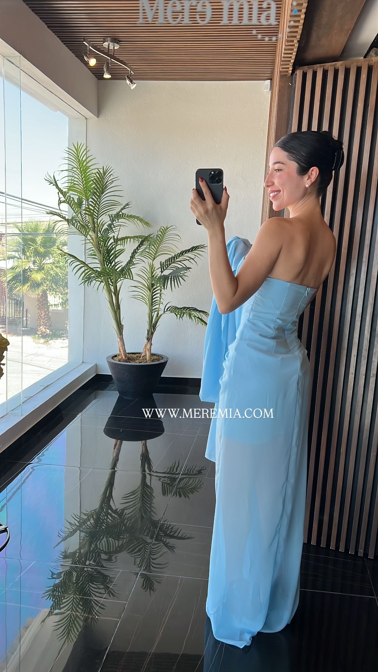 Vestido plisado estola largo