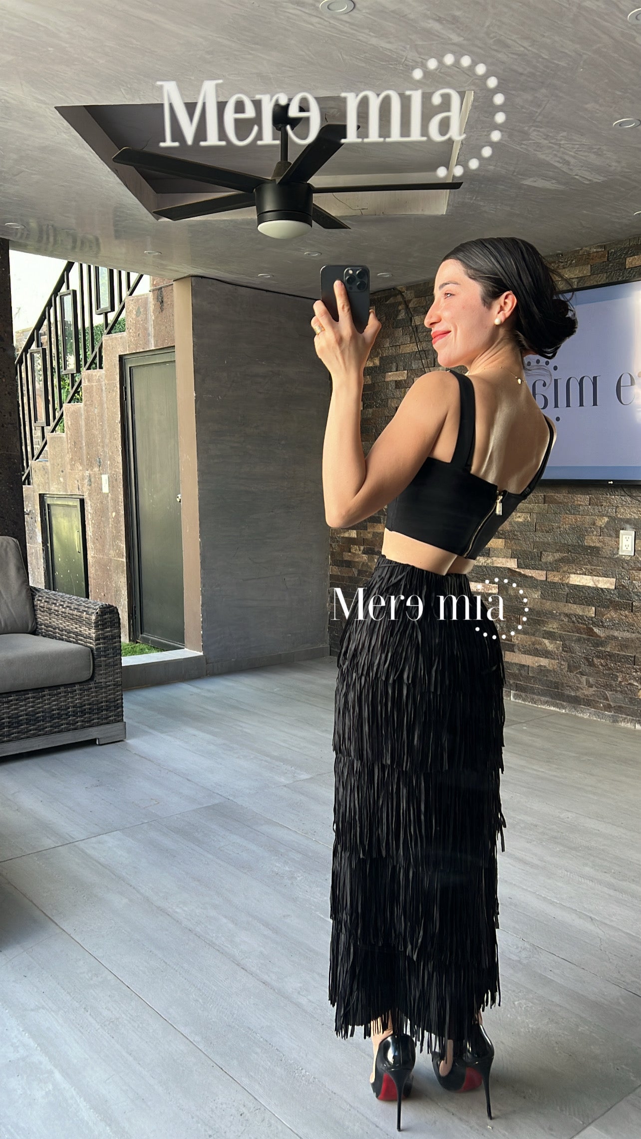 Falda barbas midi