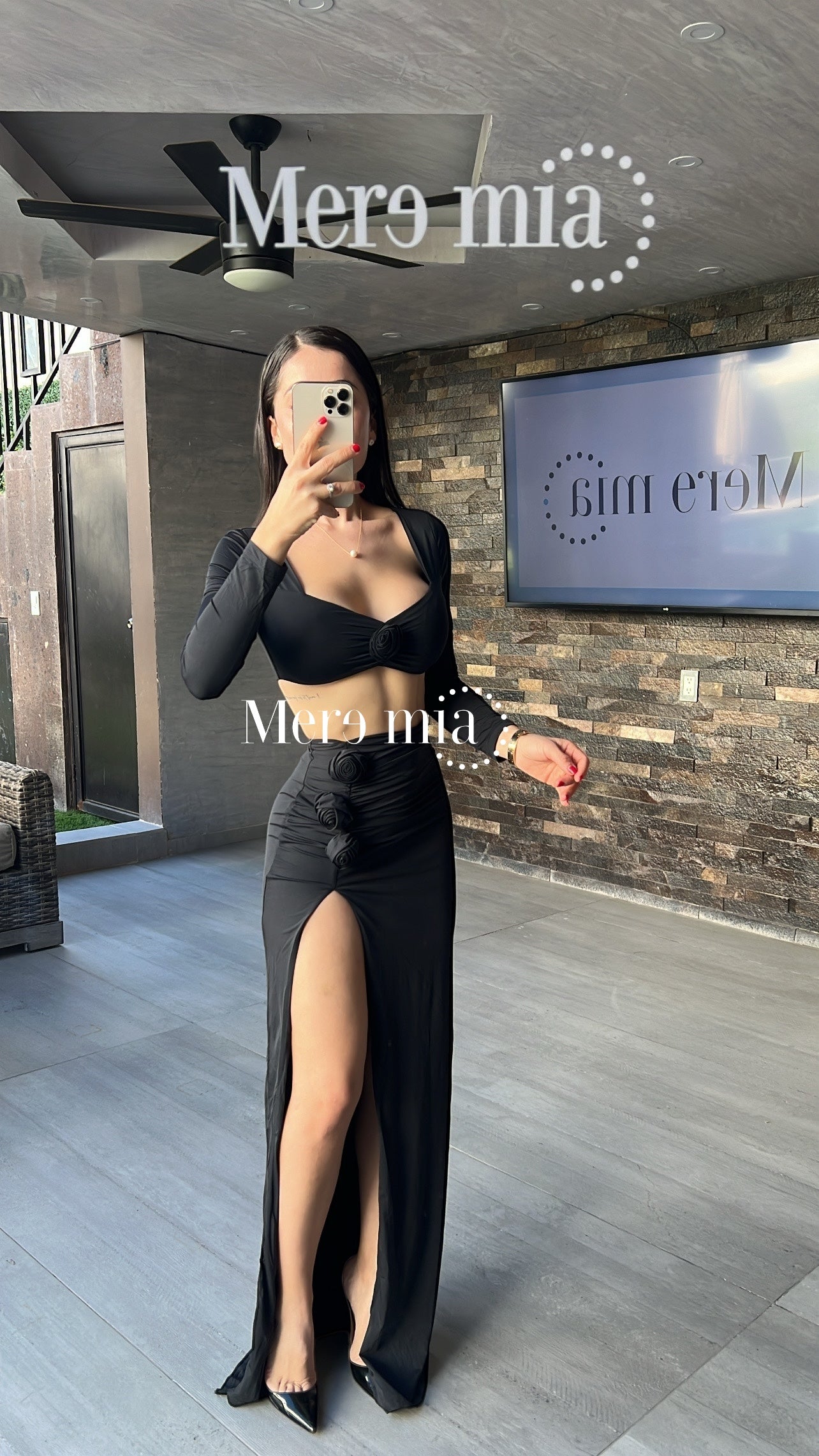 Conjunto negro ab pierna