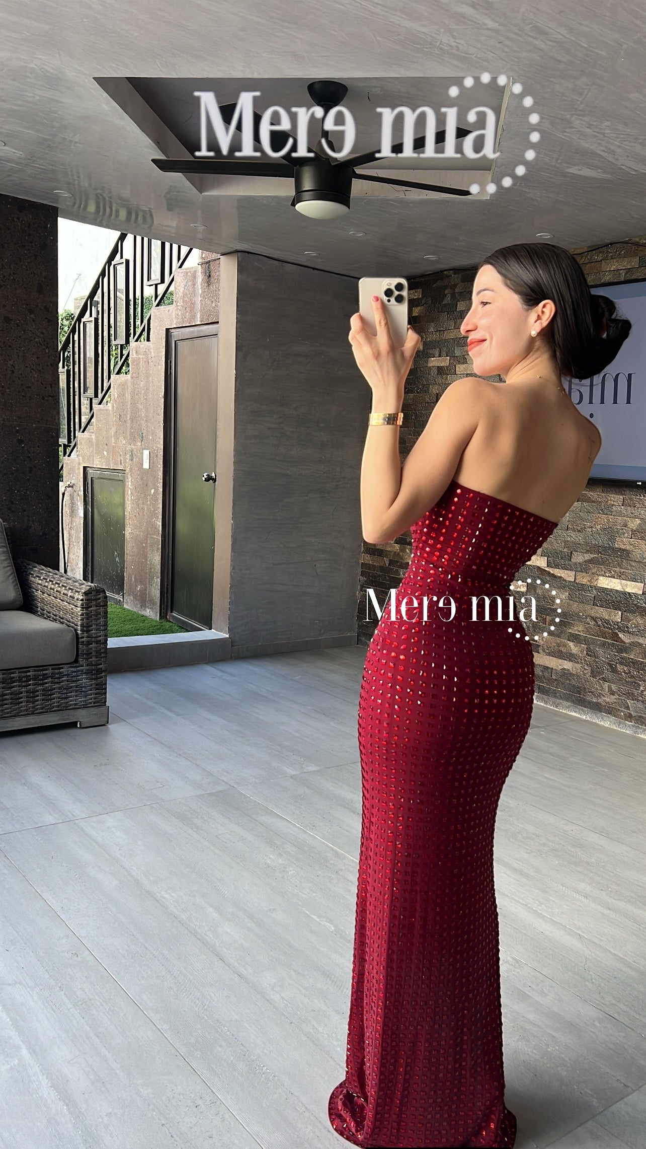 Vestido tinto puntos