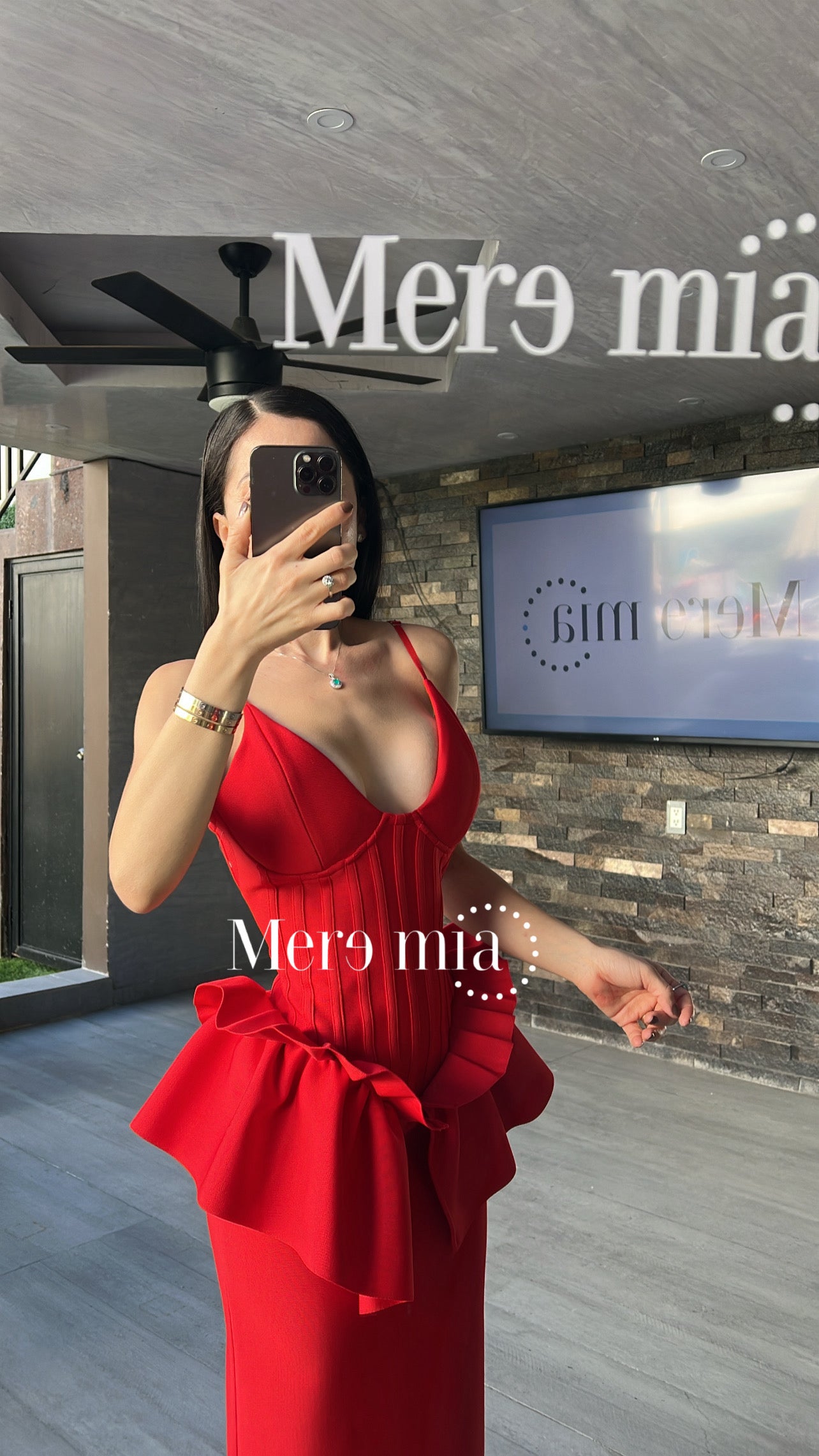 Vestido rojo largo esc