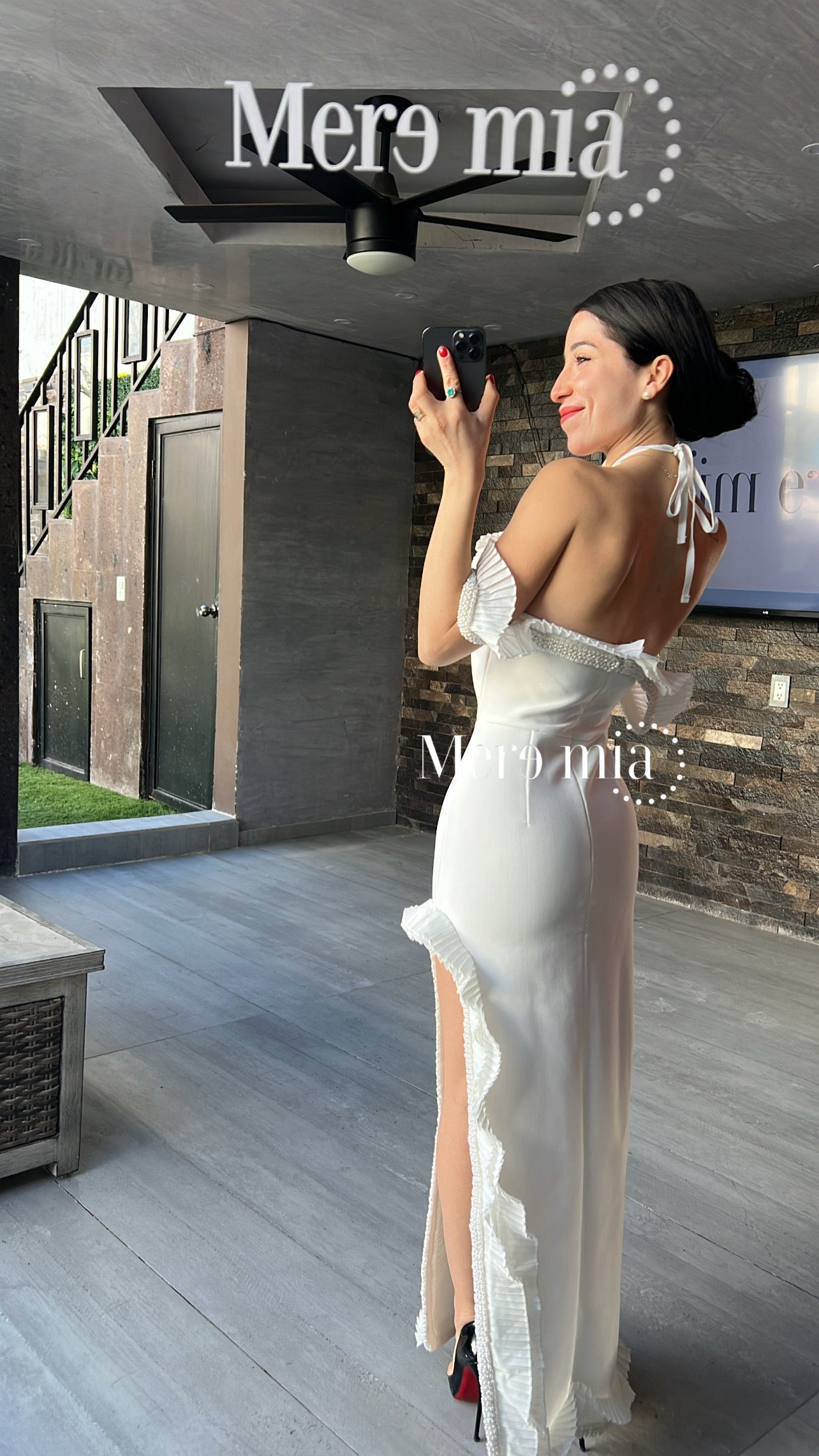 Vestido blanco corr largo