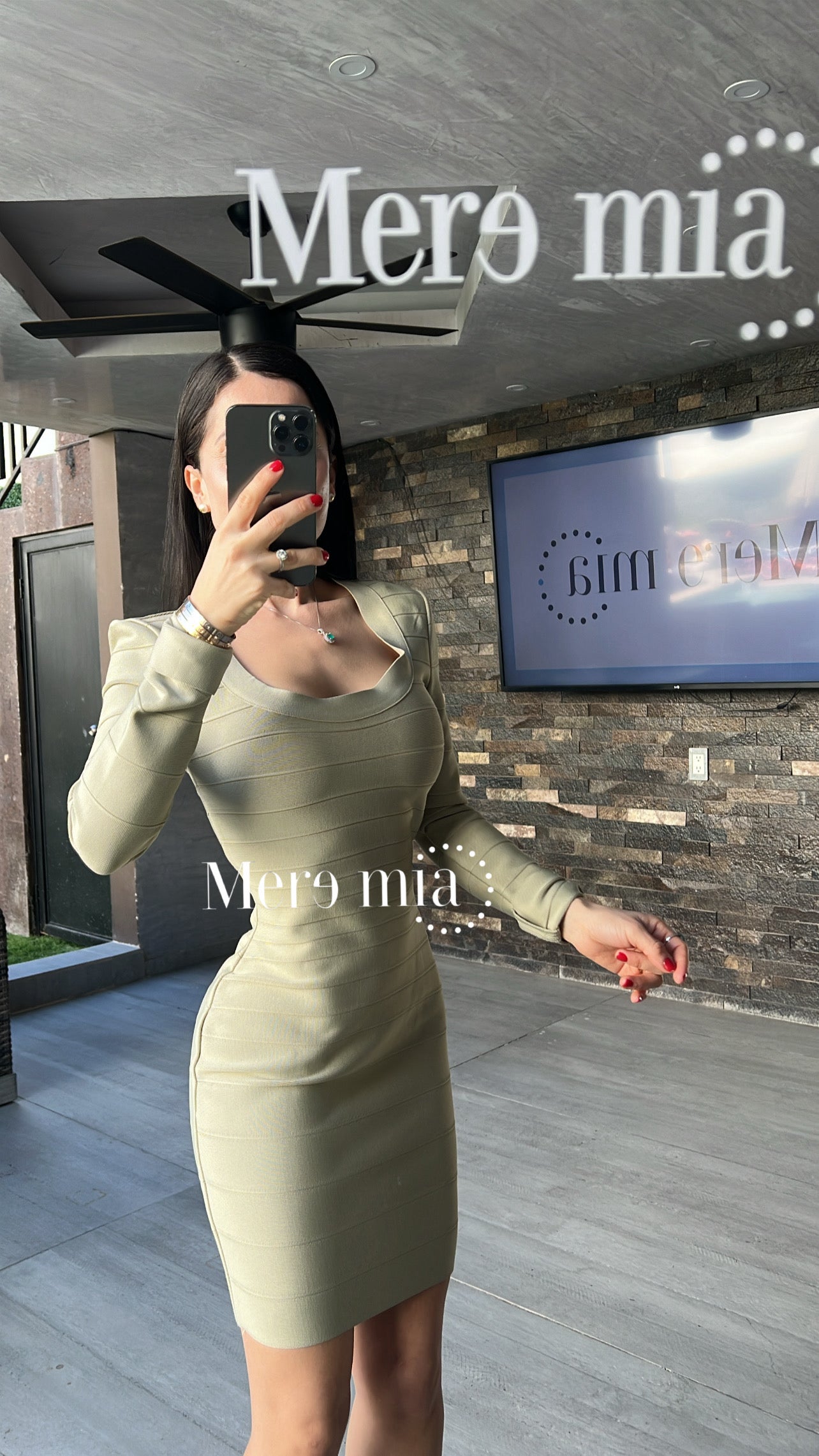 Vestido salvia rayas U