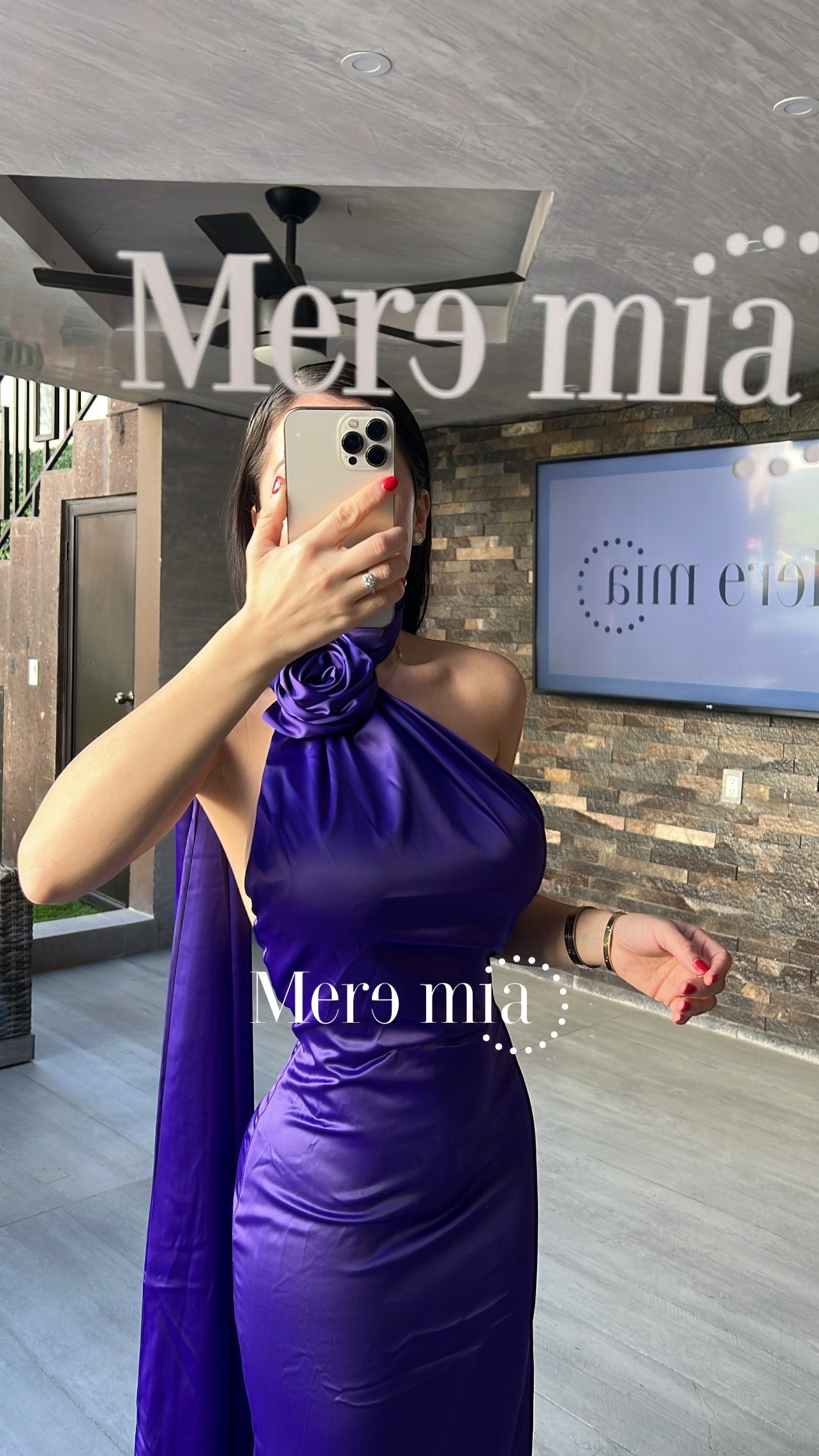 Vestido morado flor sat