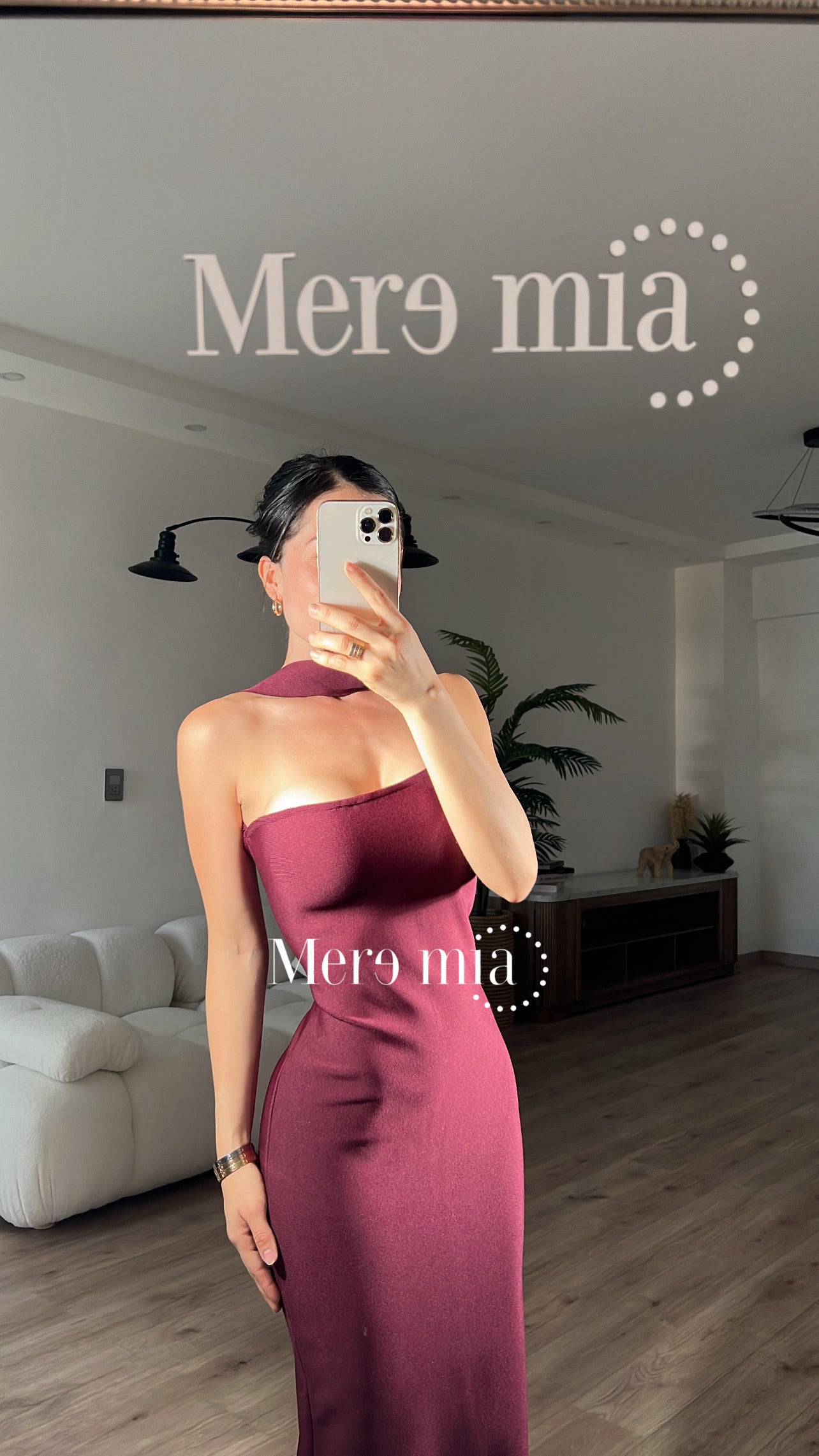 Vestido tinto halter