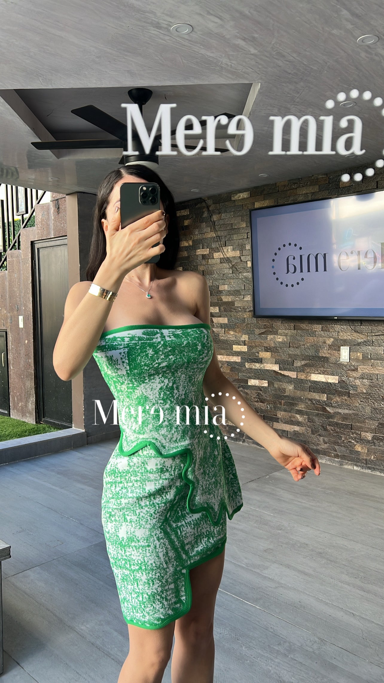 Conjunto verde blanco asim