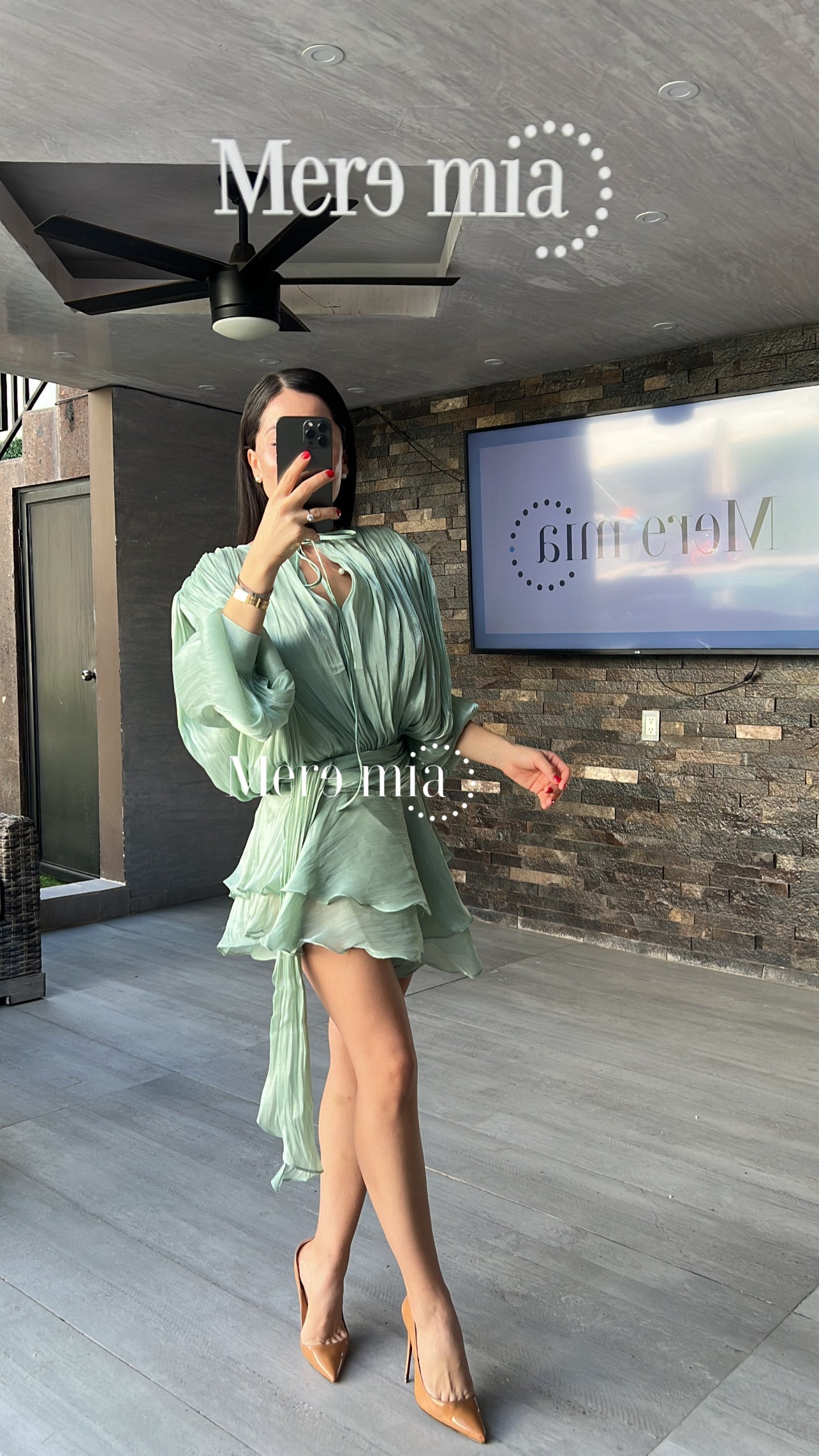 Vestido menta olanes