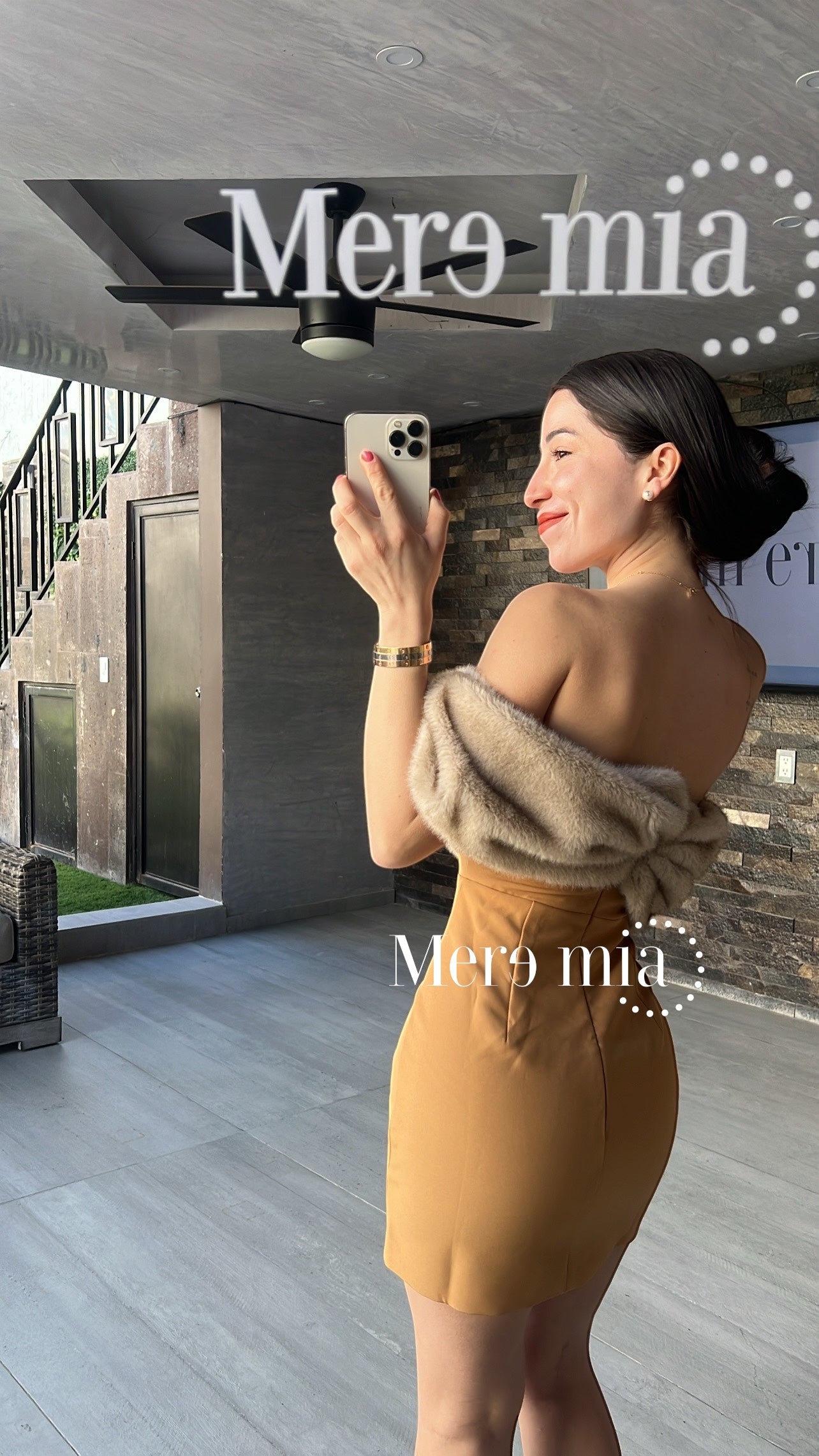 Vestido camel peluche