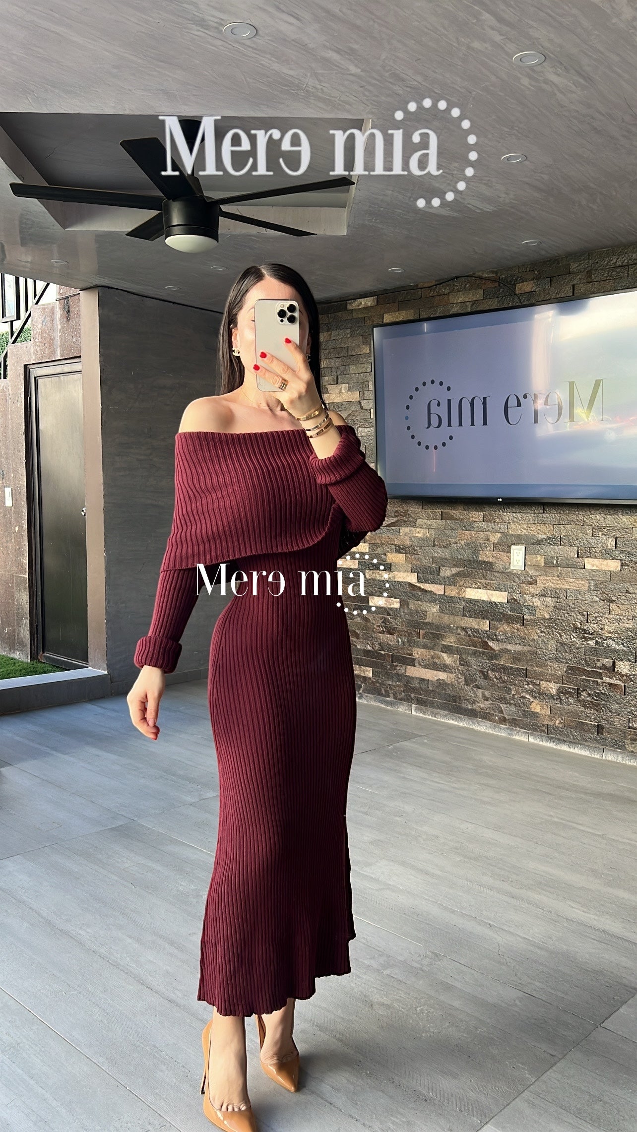 Vestido tinto sweater hom