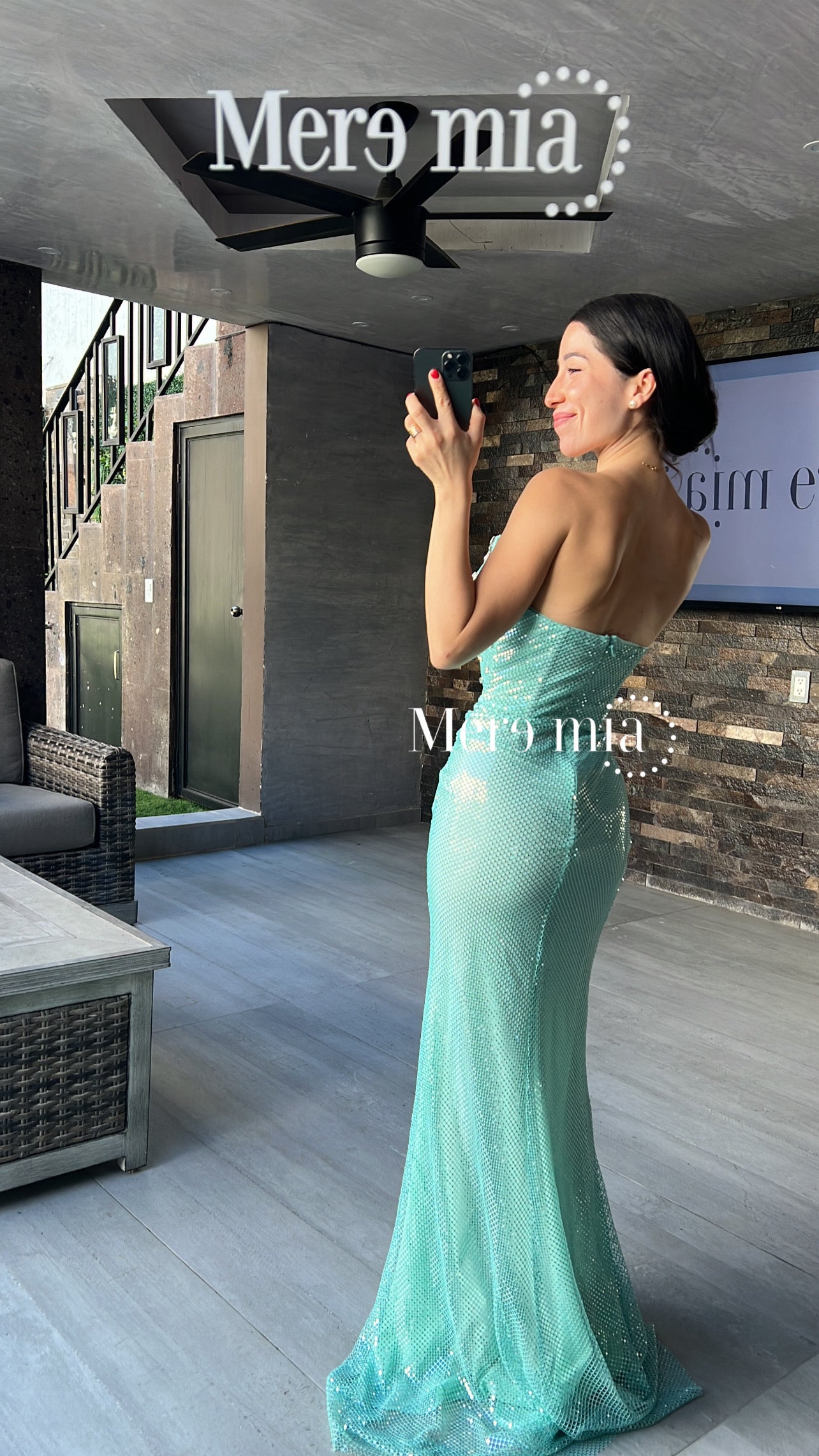 Vestido Aqua puntos apl