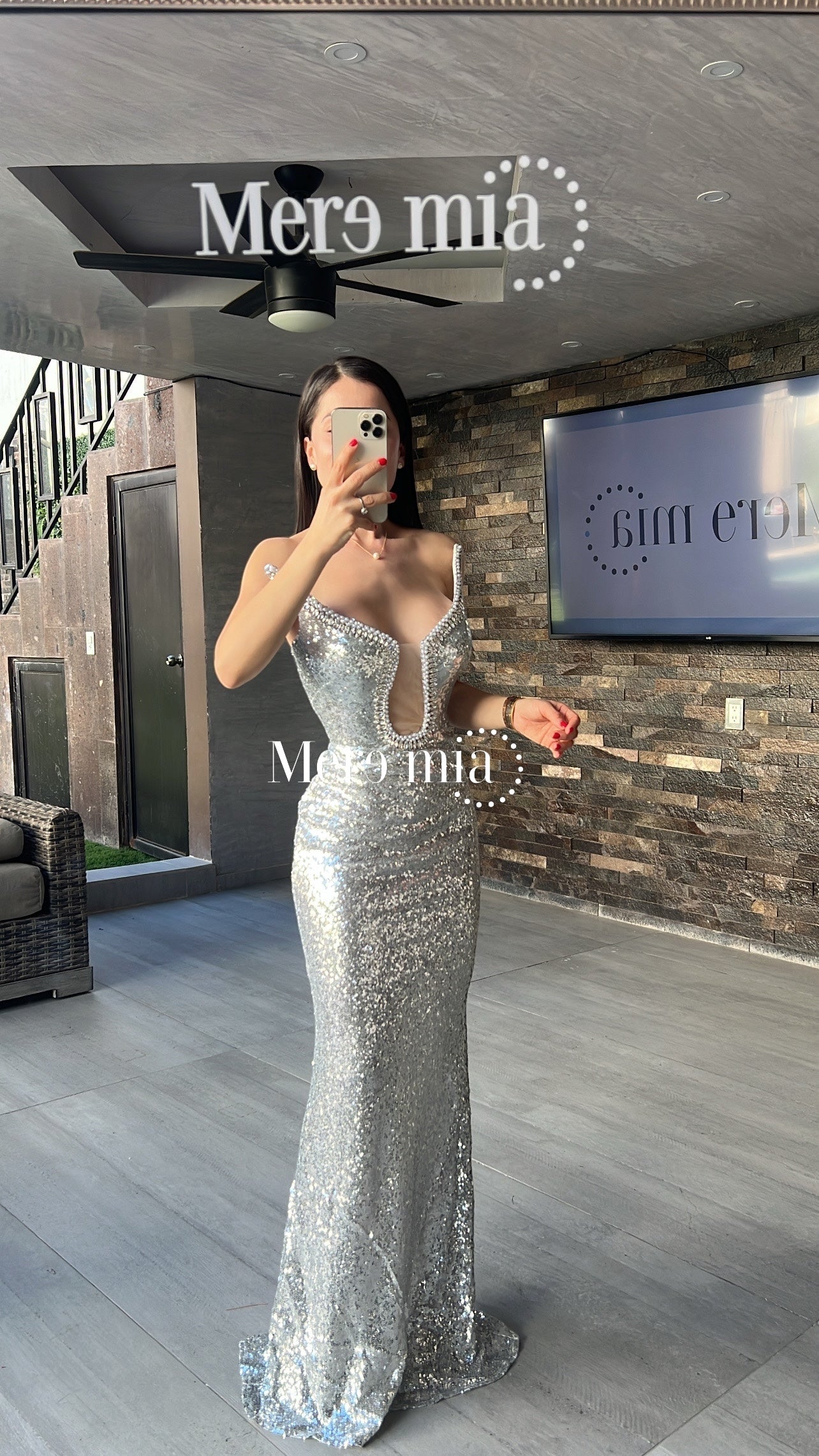 Vestido plata lent U