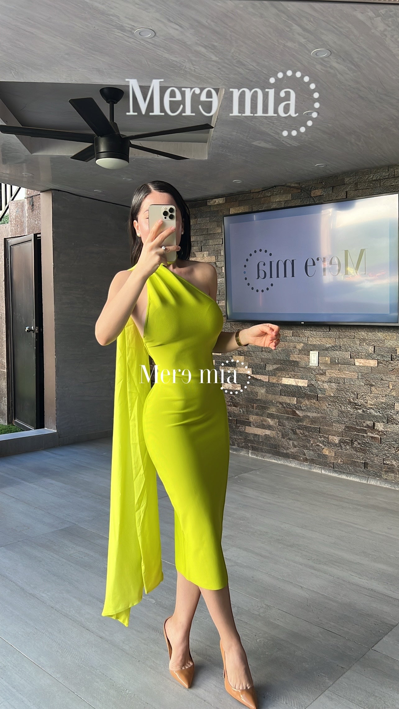 Vestido verde halter