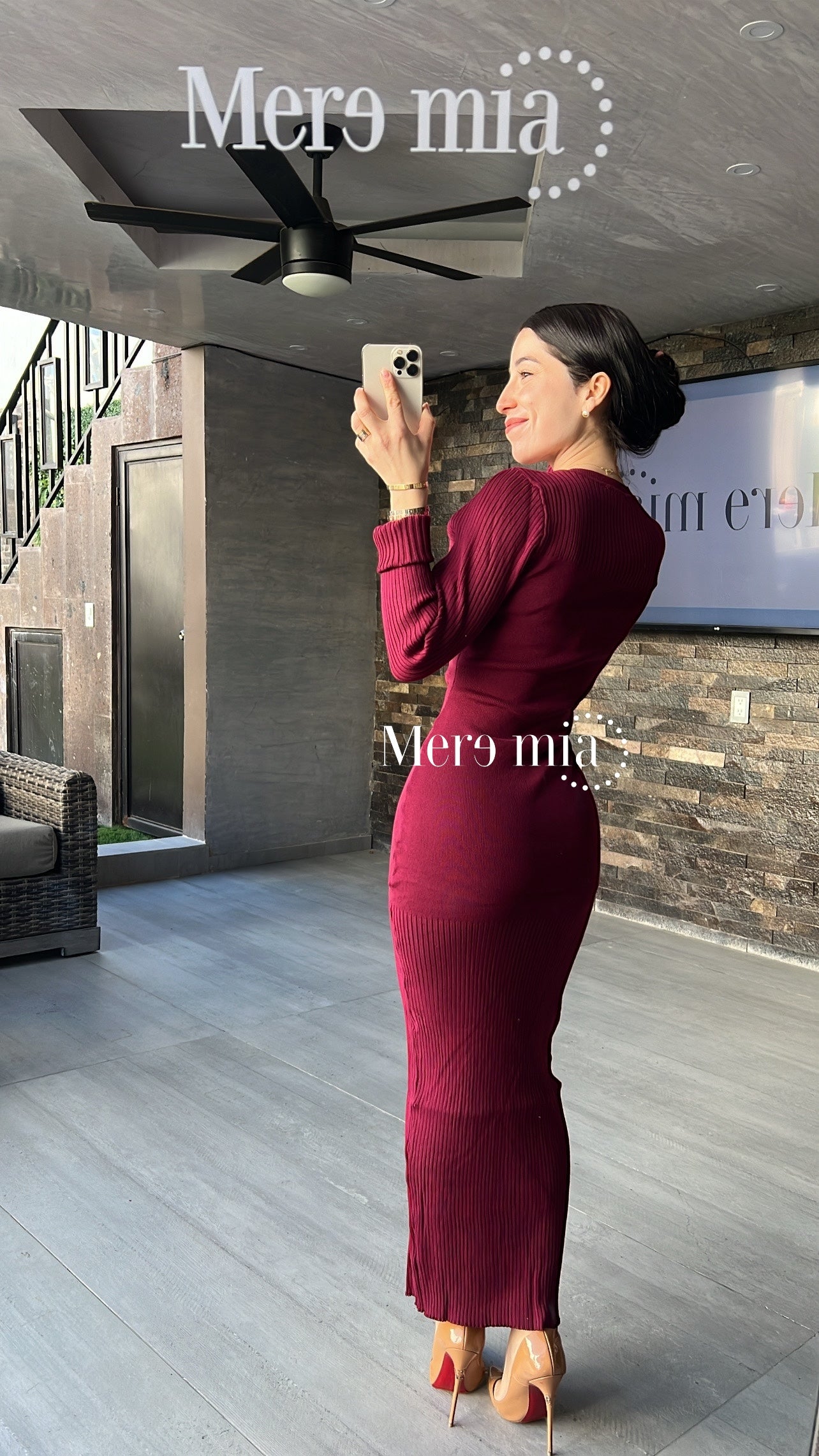 Vestido tinto sweater