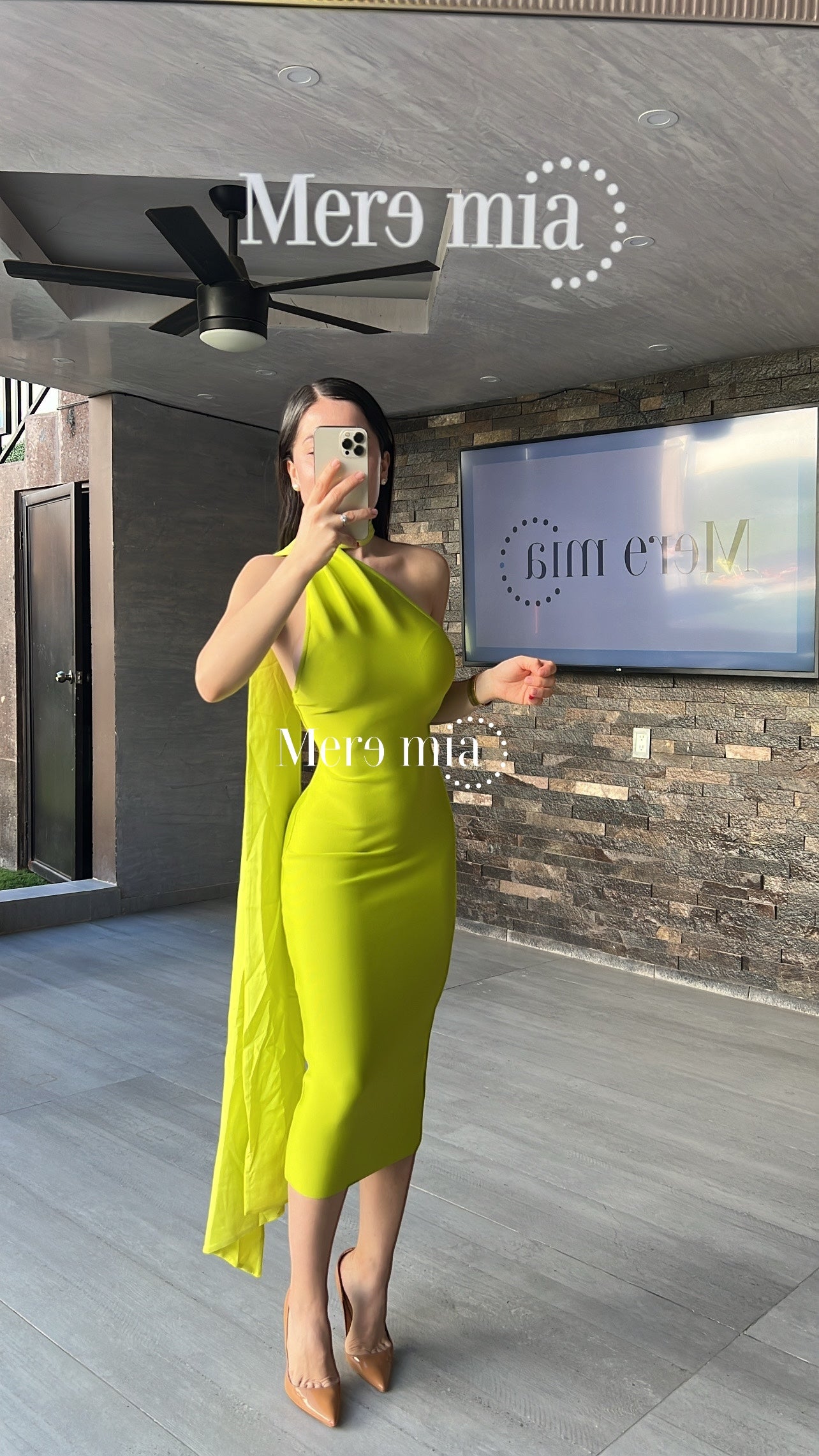 Vestido verde halter