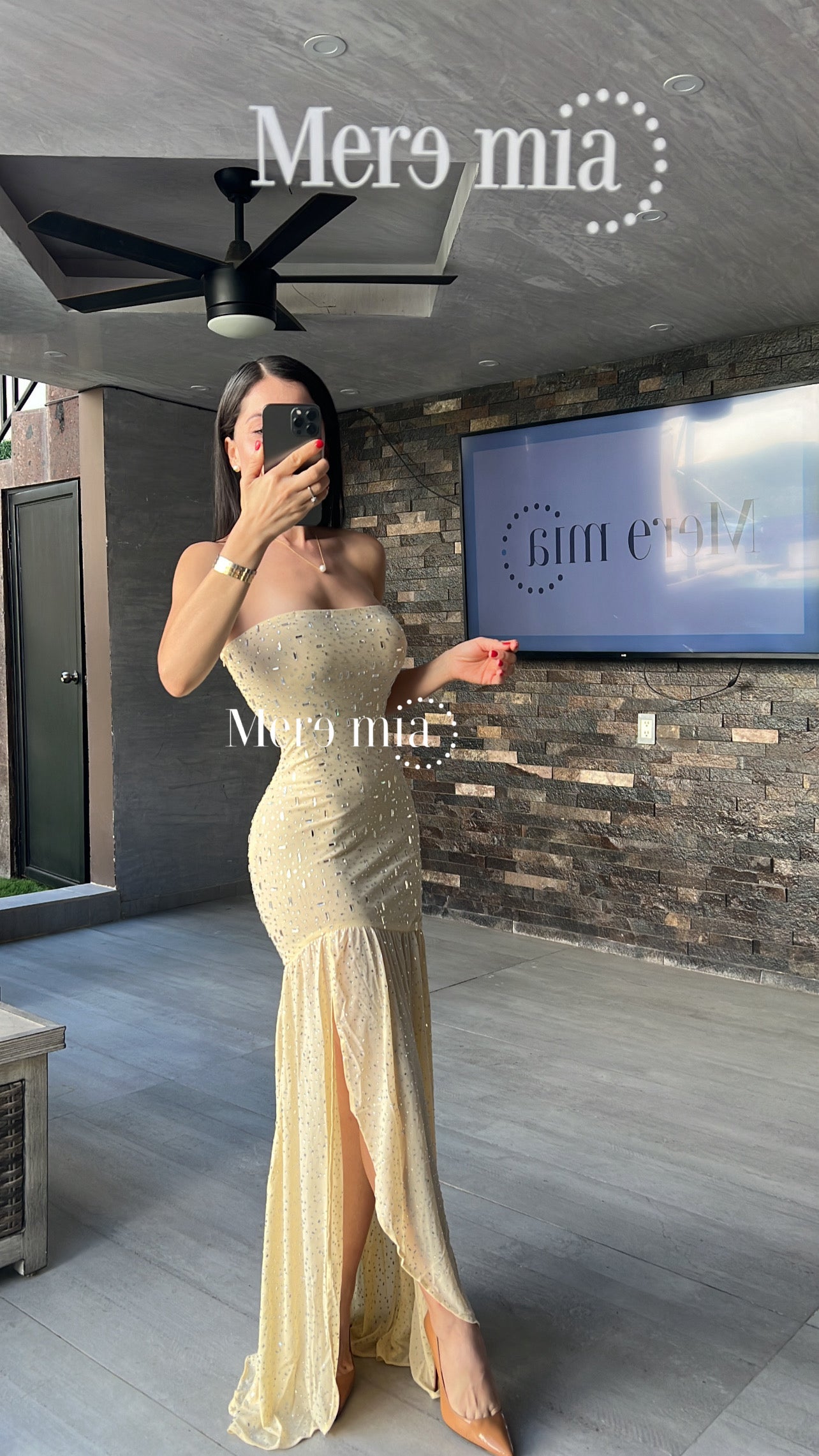 Vestido am apl plata