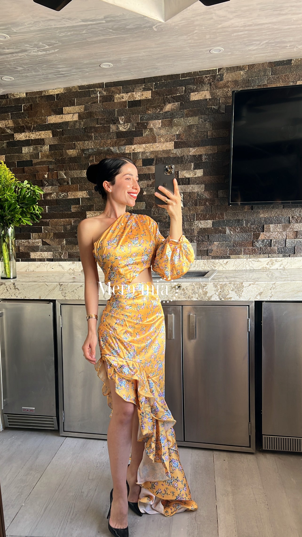 Vestido amarillo flores