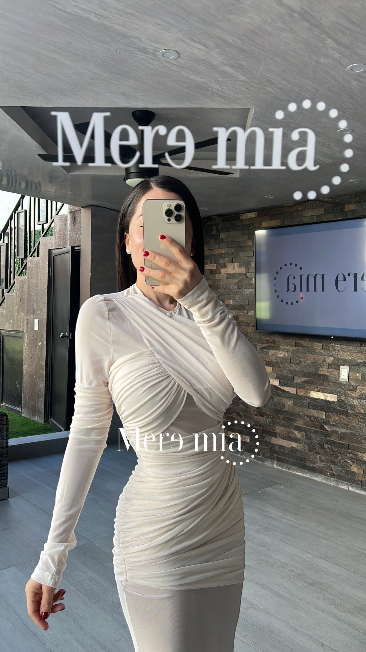 Vestido malla plisado