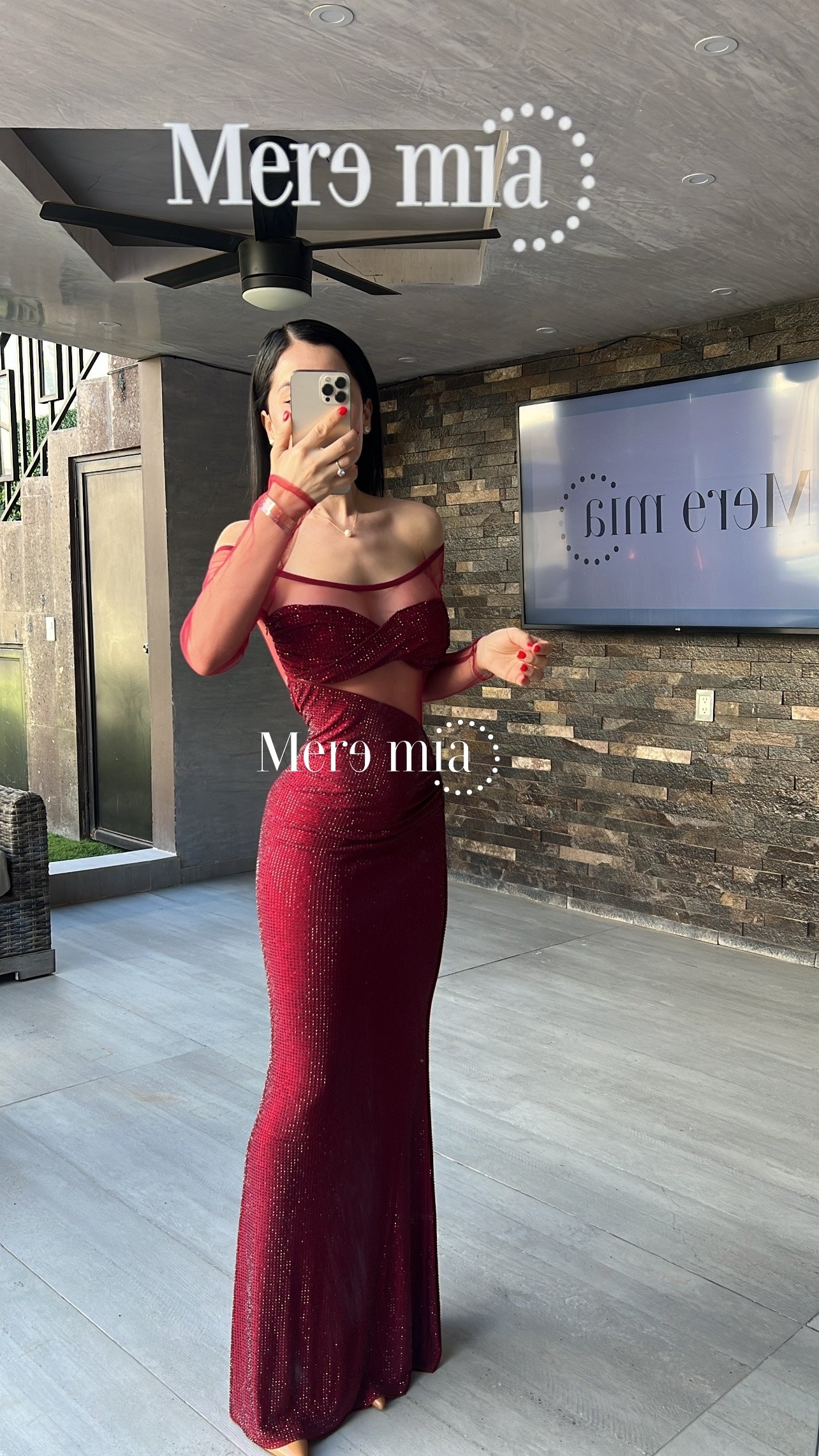 Vestido rojo puntos ml