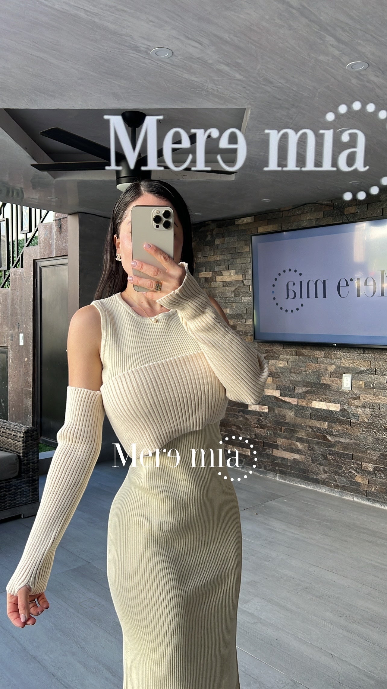 Vestido perla sweater