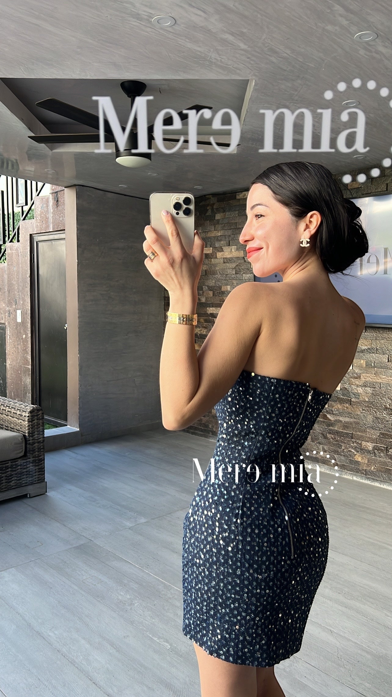 Vestido corto brillos