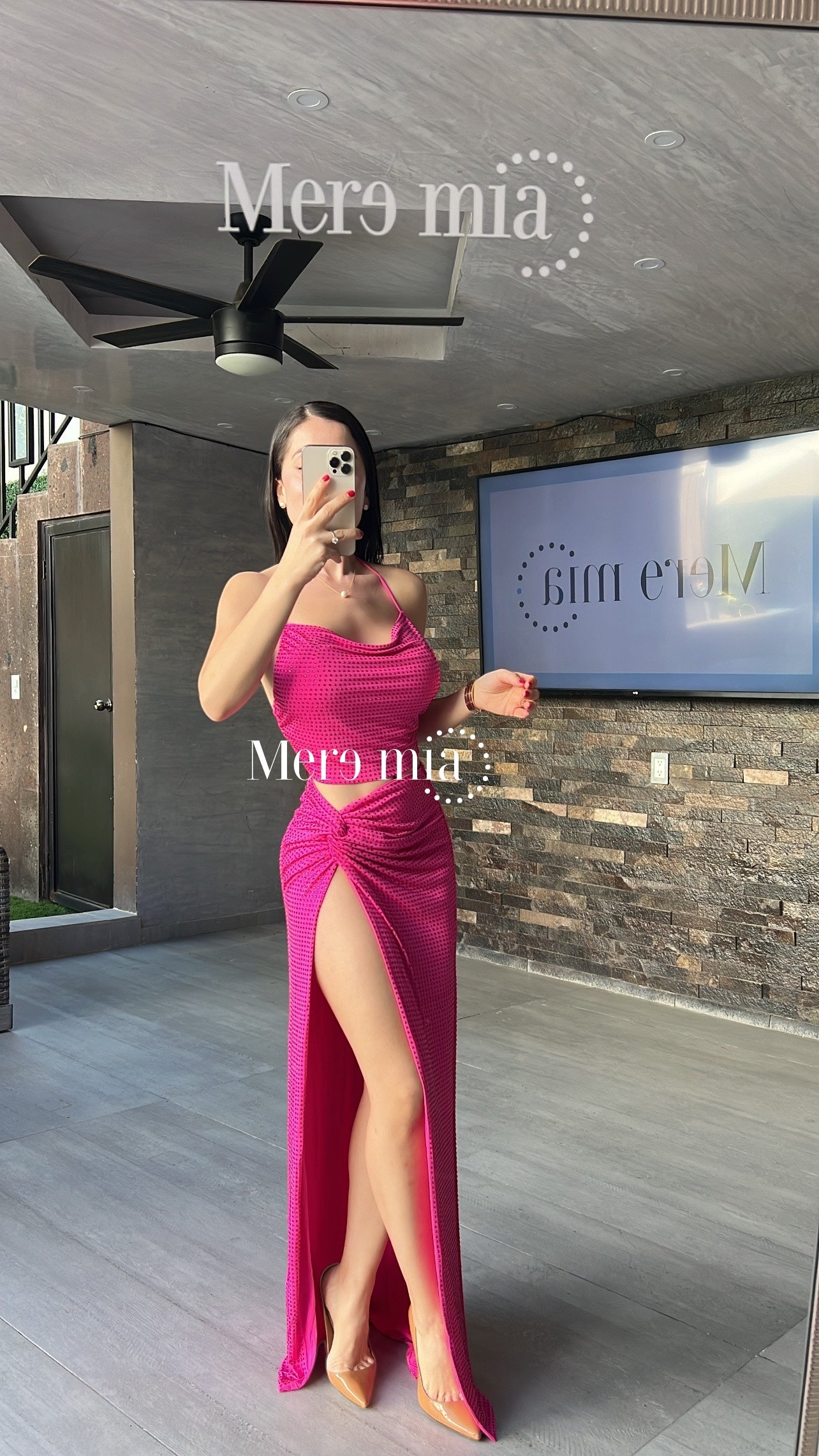 Conjunto rosa puntos