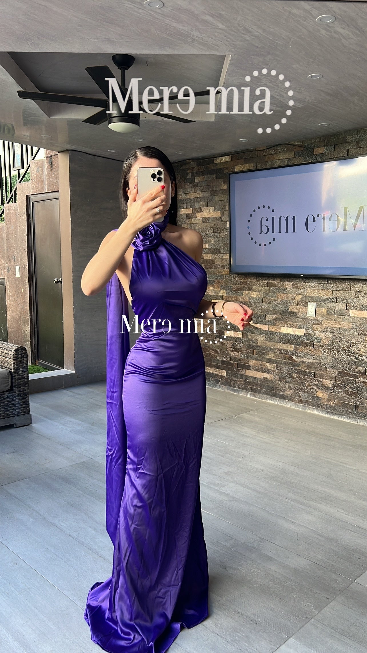 Vestido morado flor sat