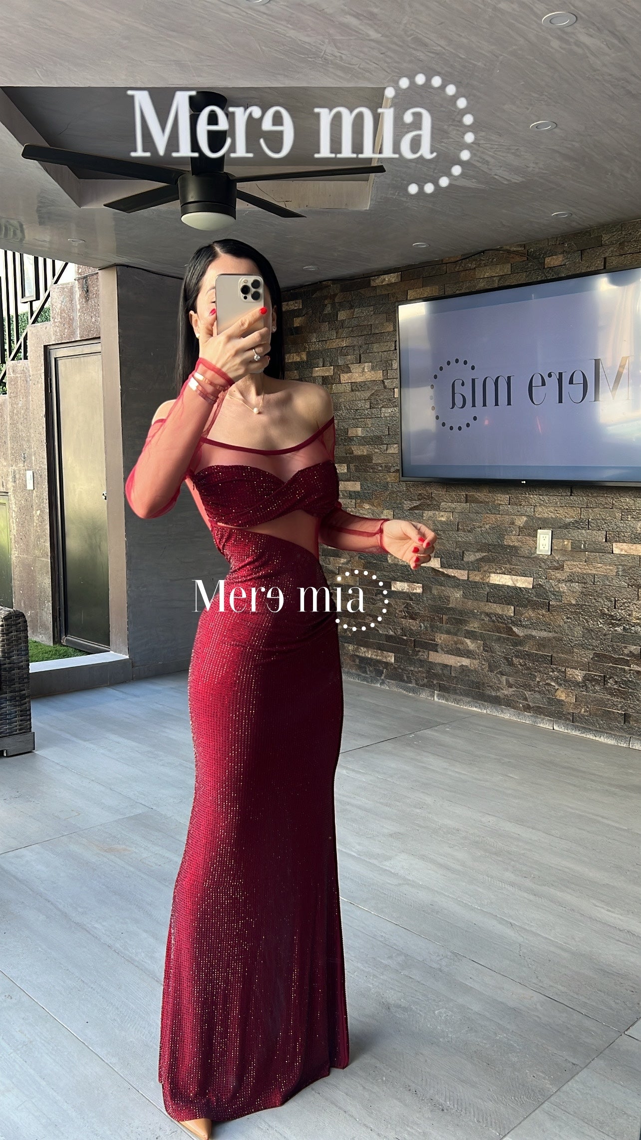 Vestido rojo puntos ml