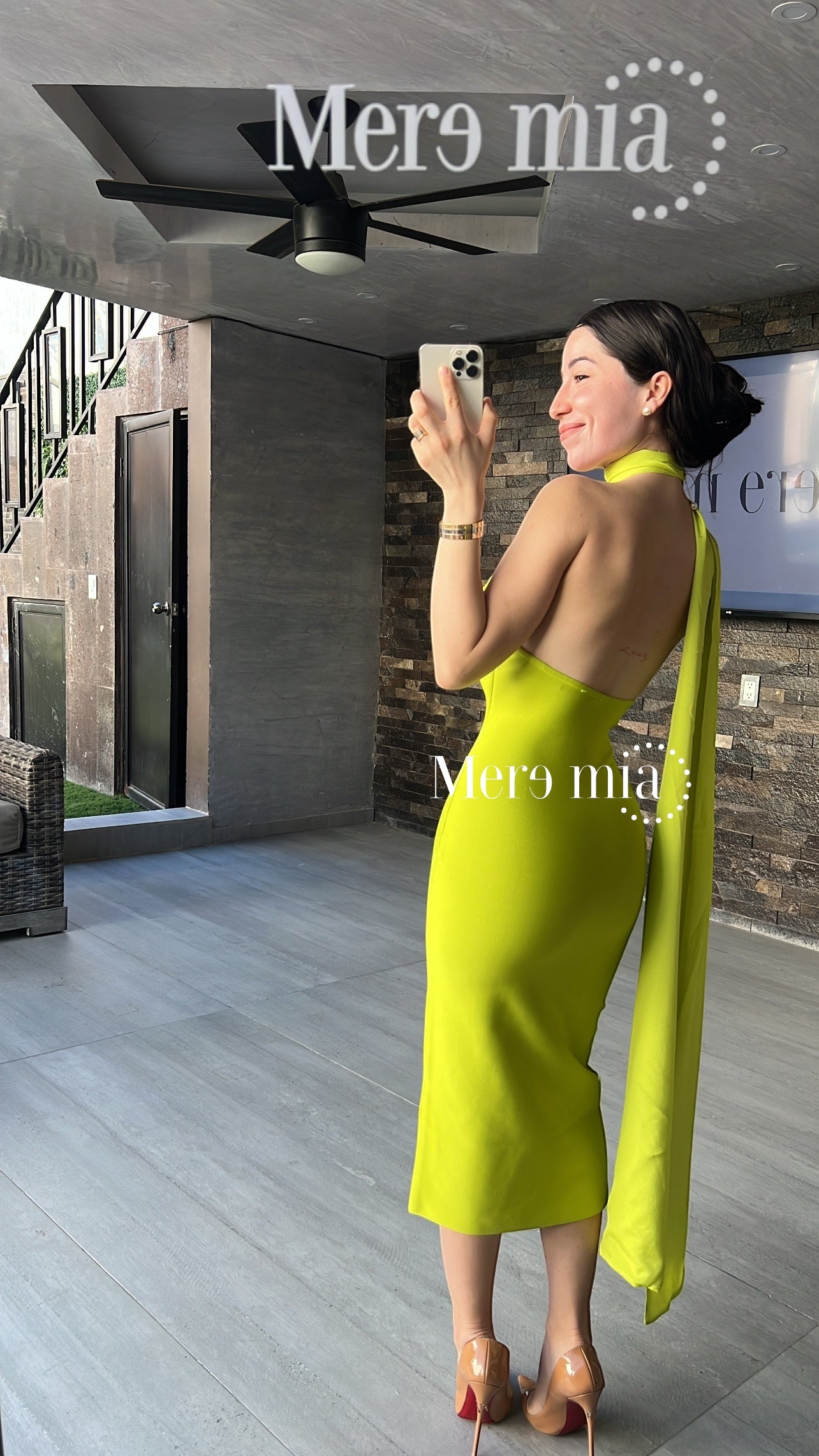 Vestido verde halter