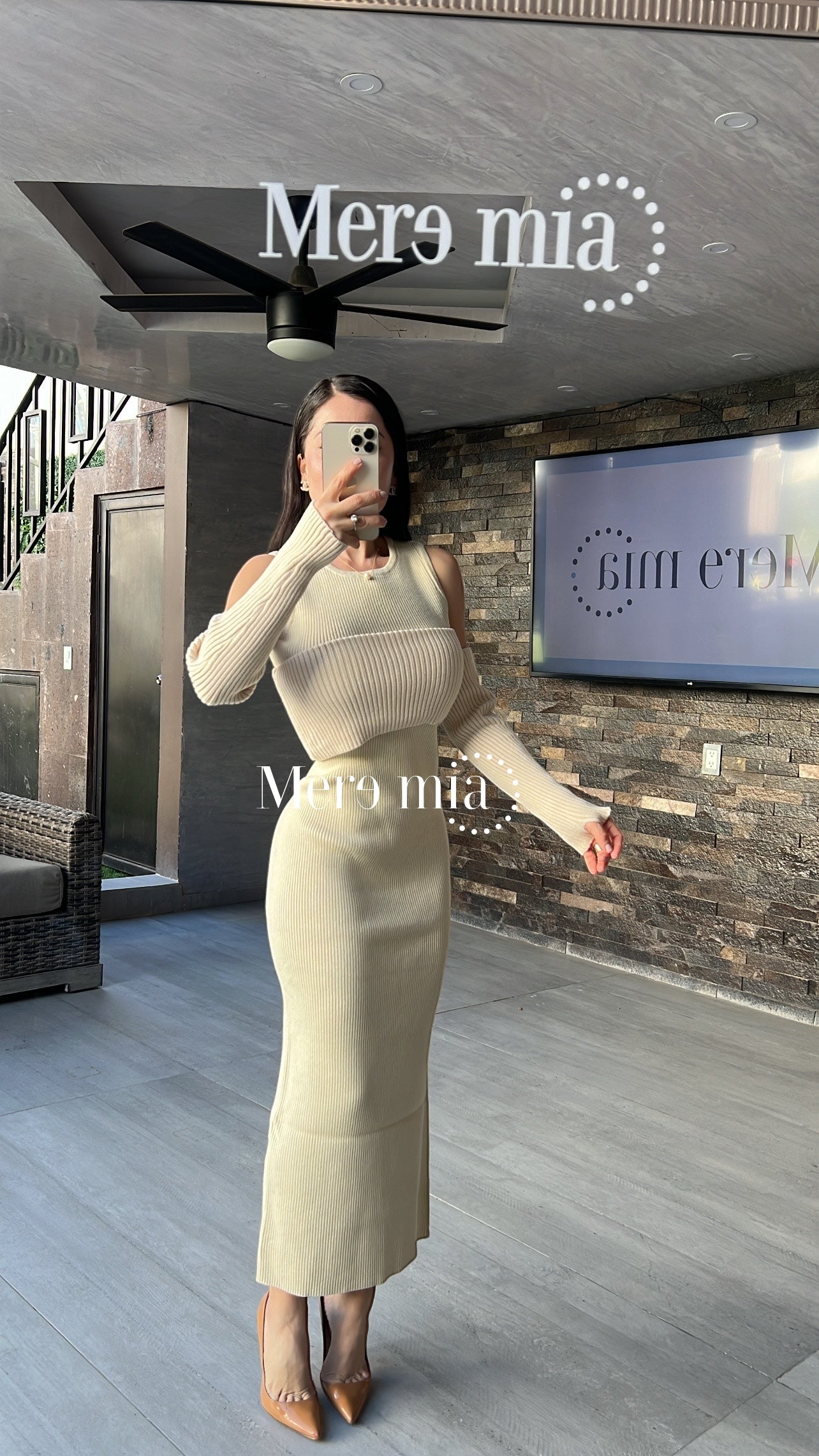 Vestido perla sweater