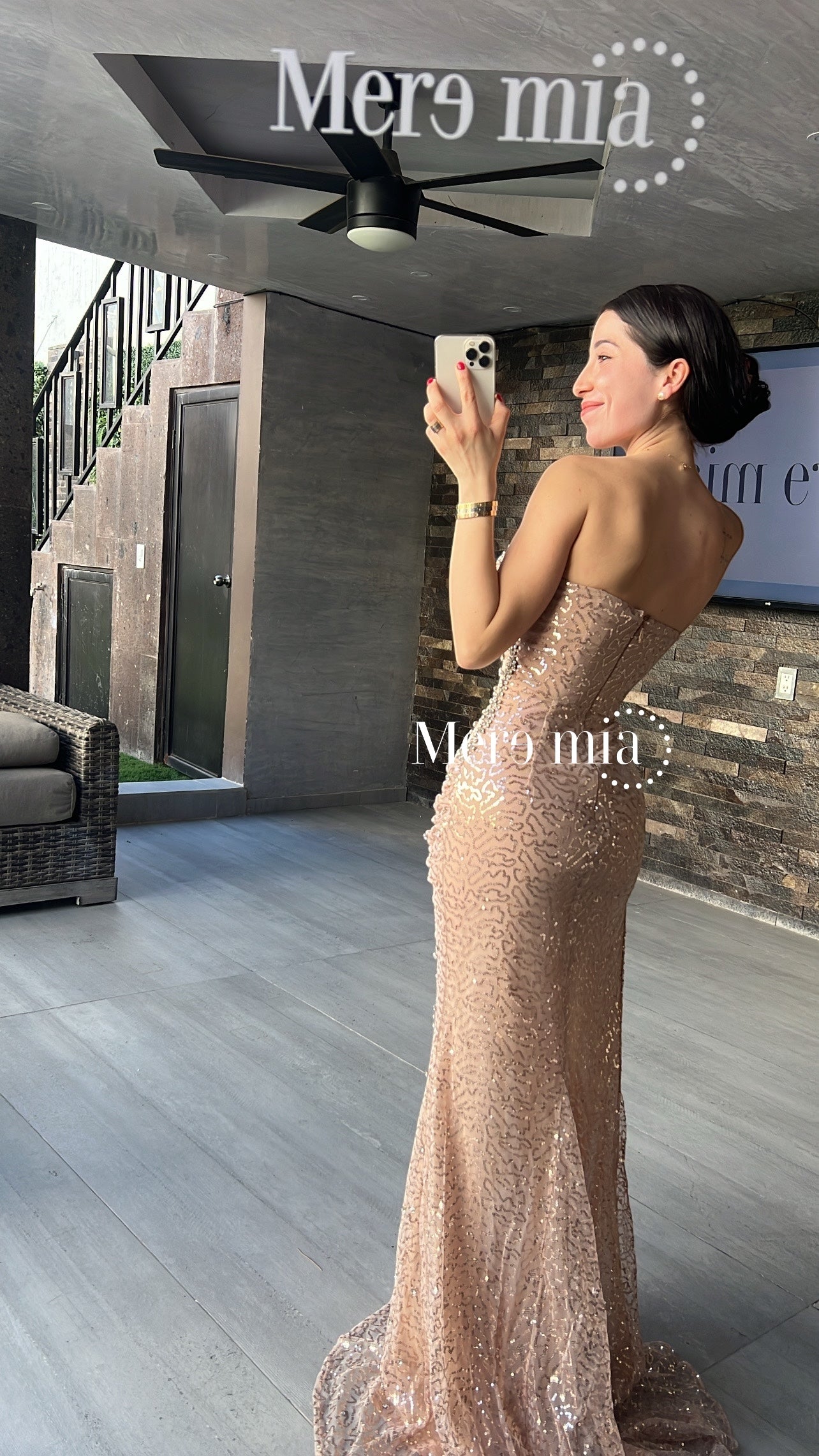 Vestido cobre lent malla