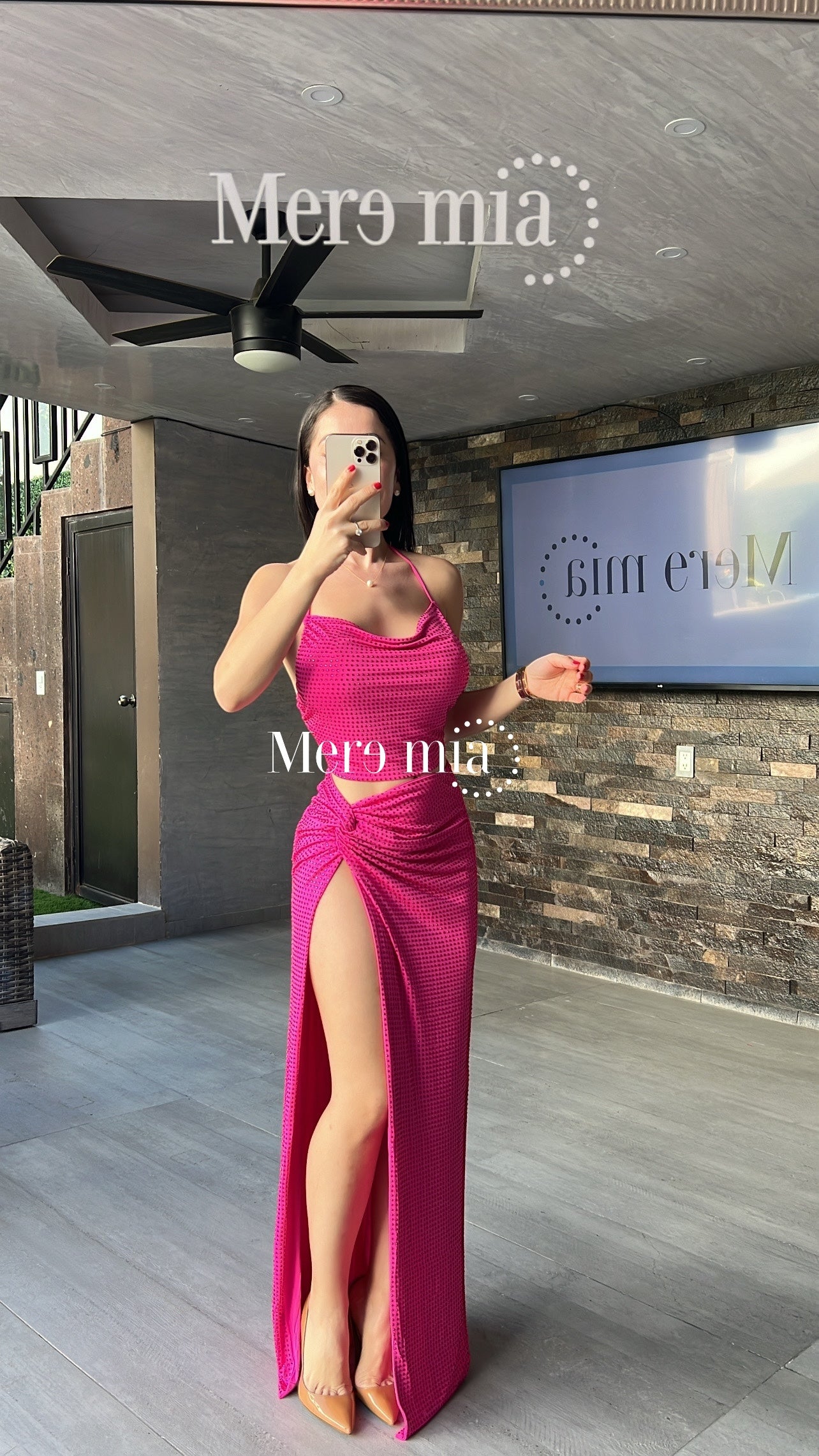 Conjunto rosa puntos