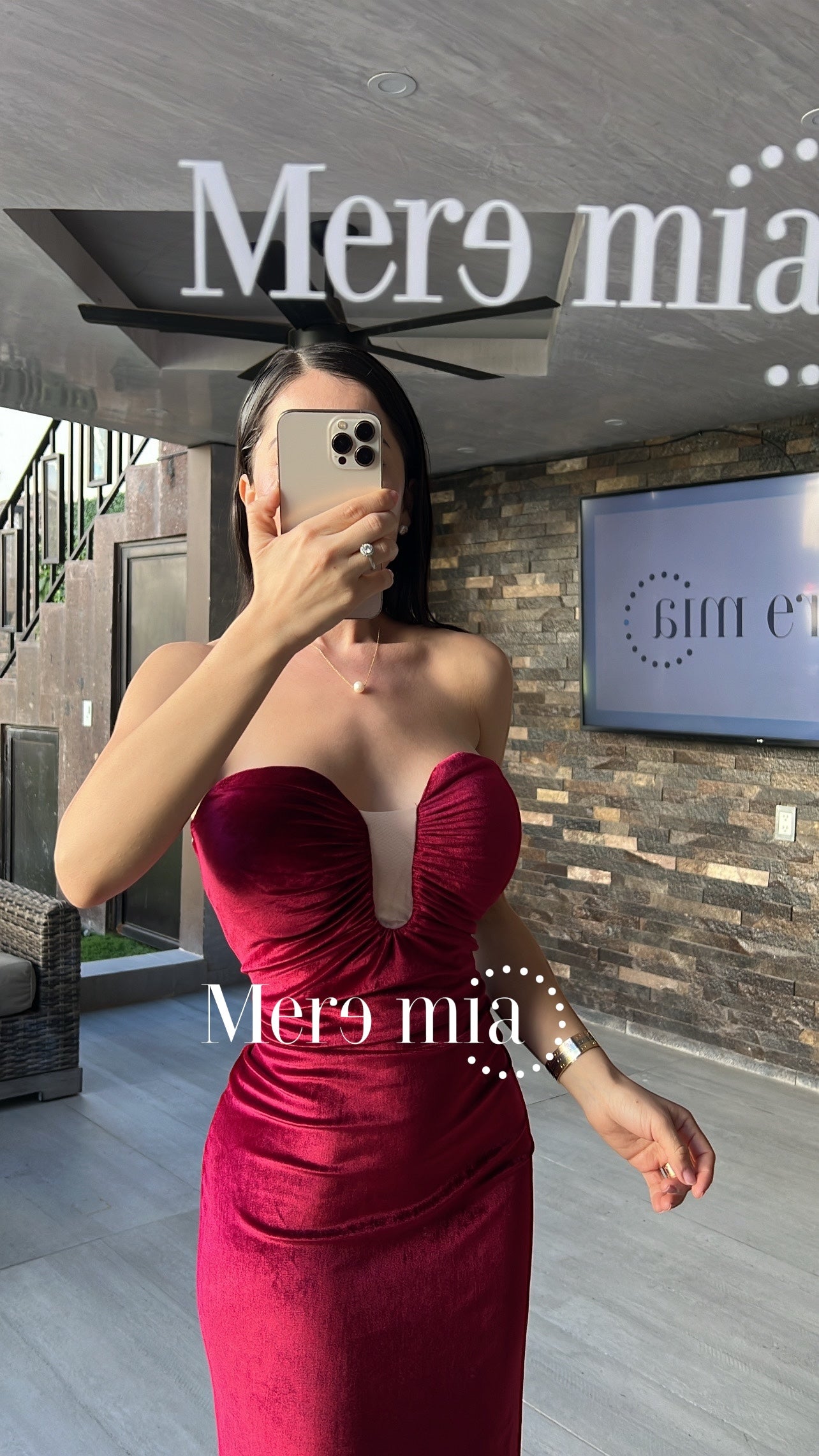 Vestido tinto strapp U