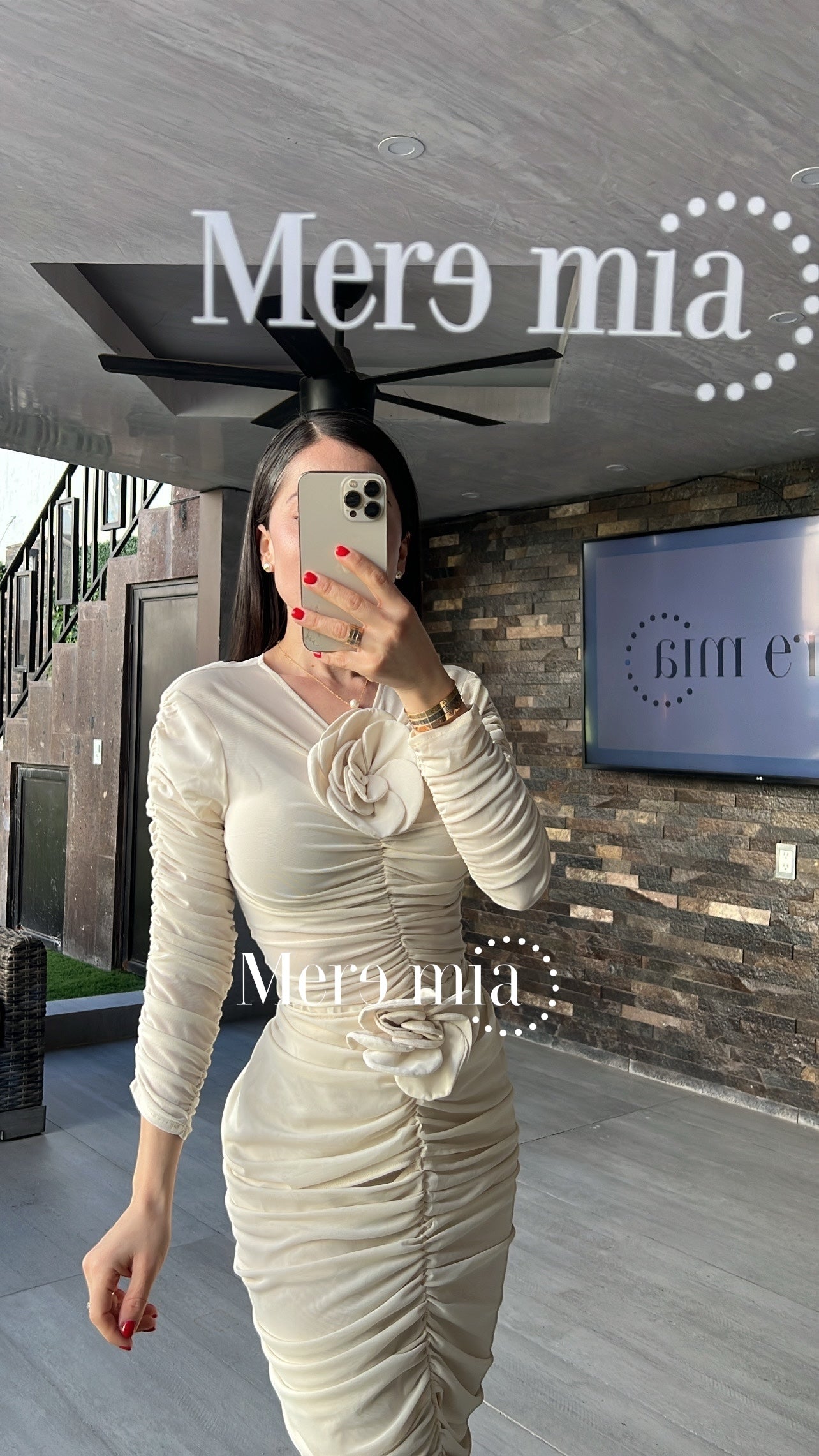 Vestido plisado flores ml