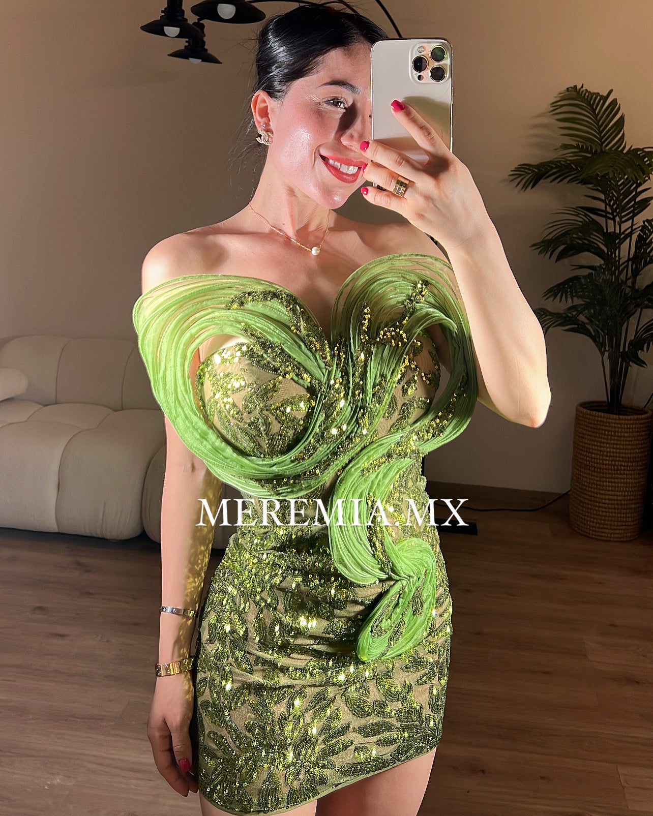 Vestido verde tul