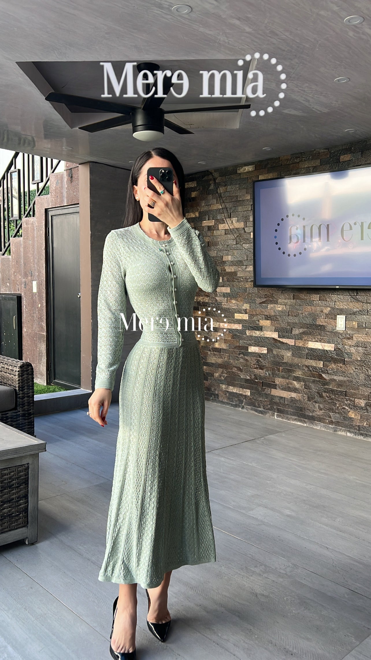 Vestido verde pist ml