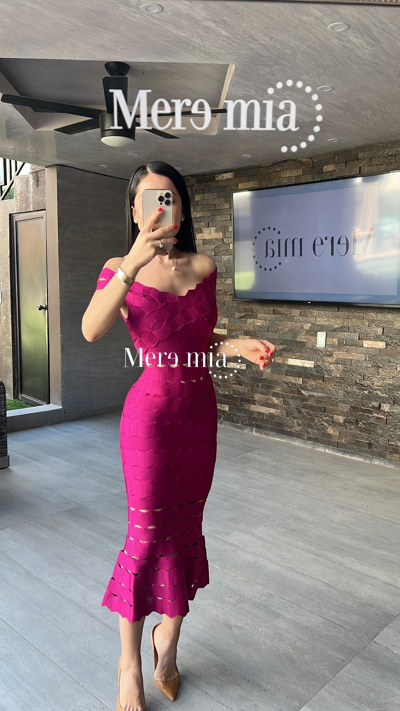 Vestido bug ruff hombros