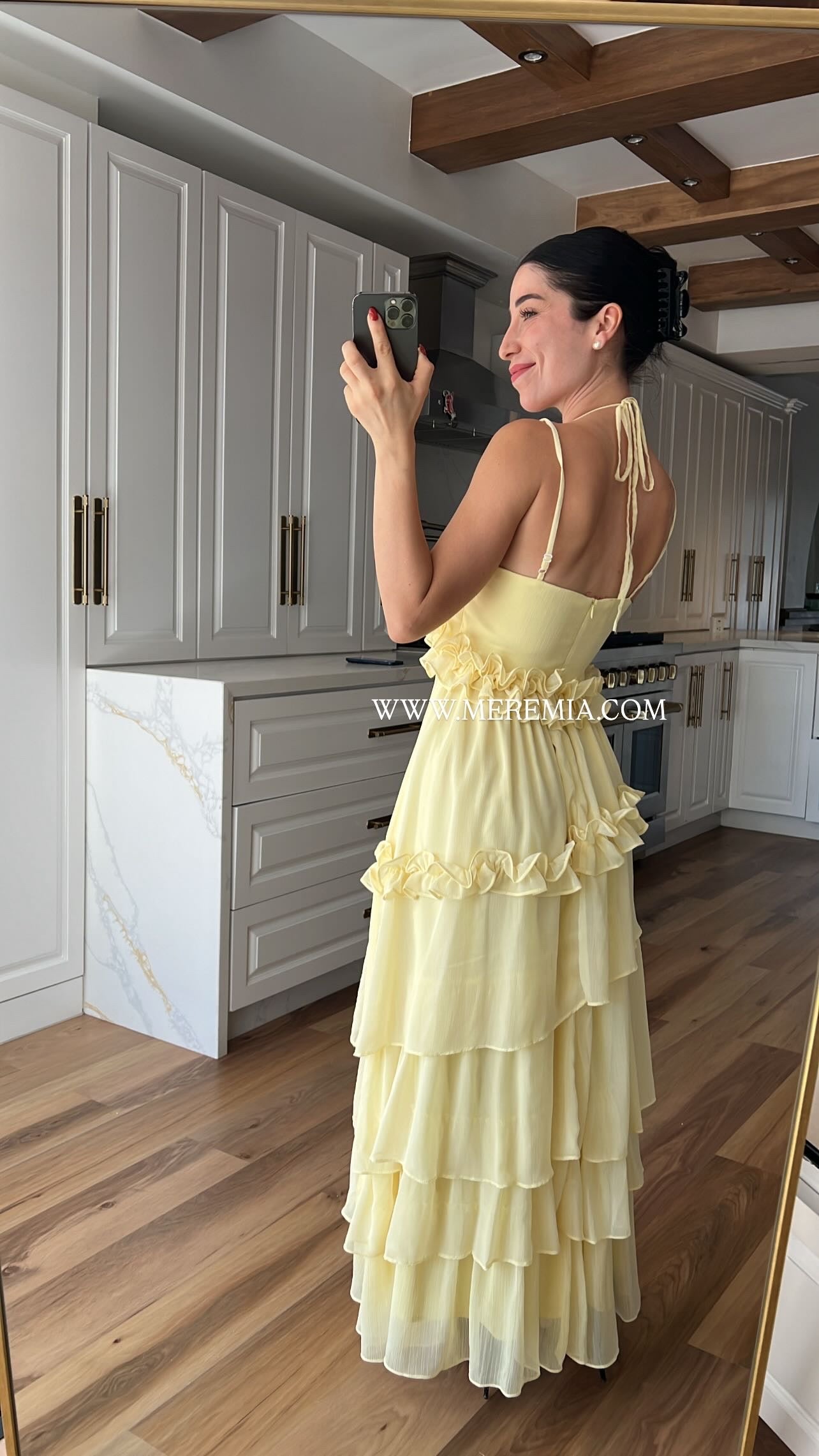 Vestido amarillo Olanes