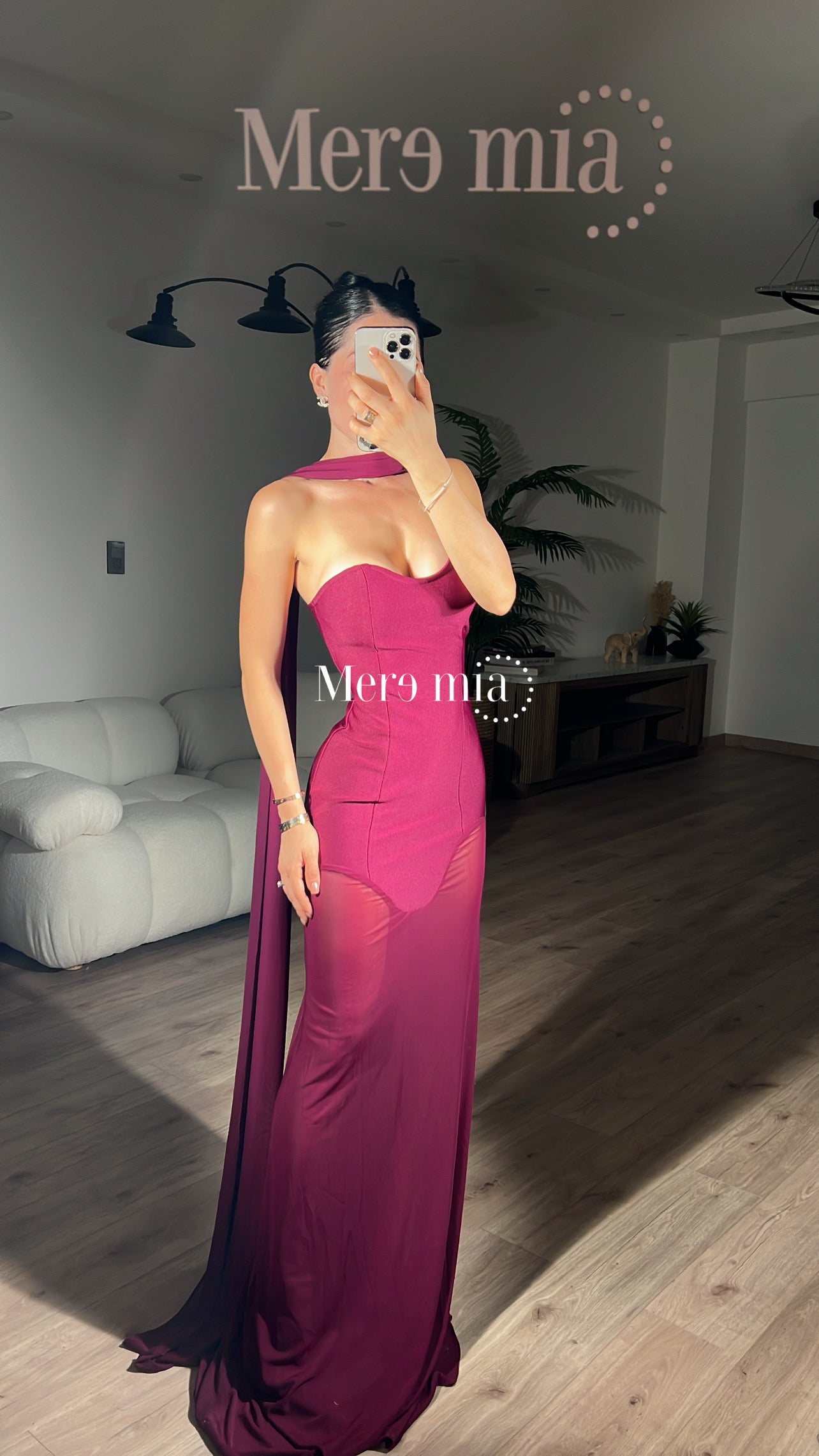 Vestido tinto strapp