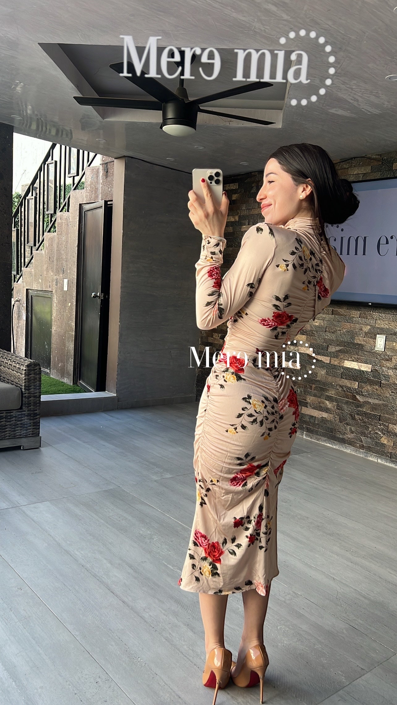 Vestido plisado flores