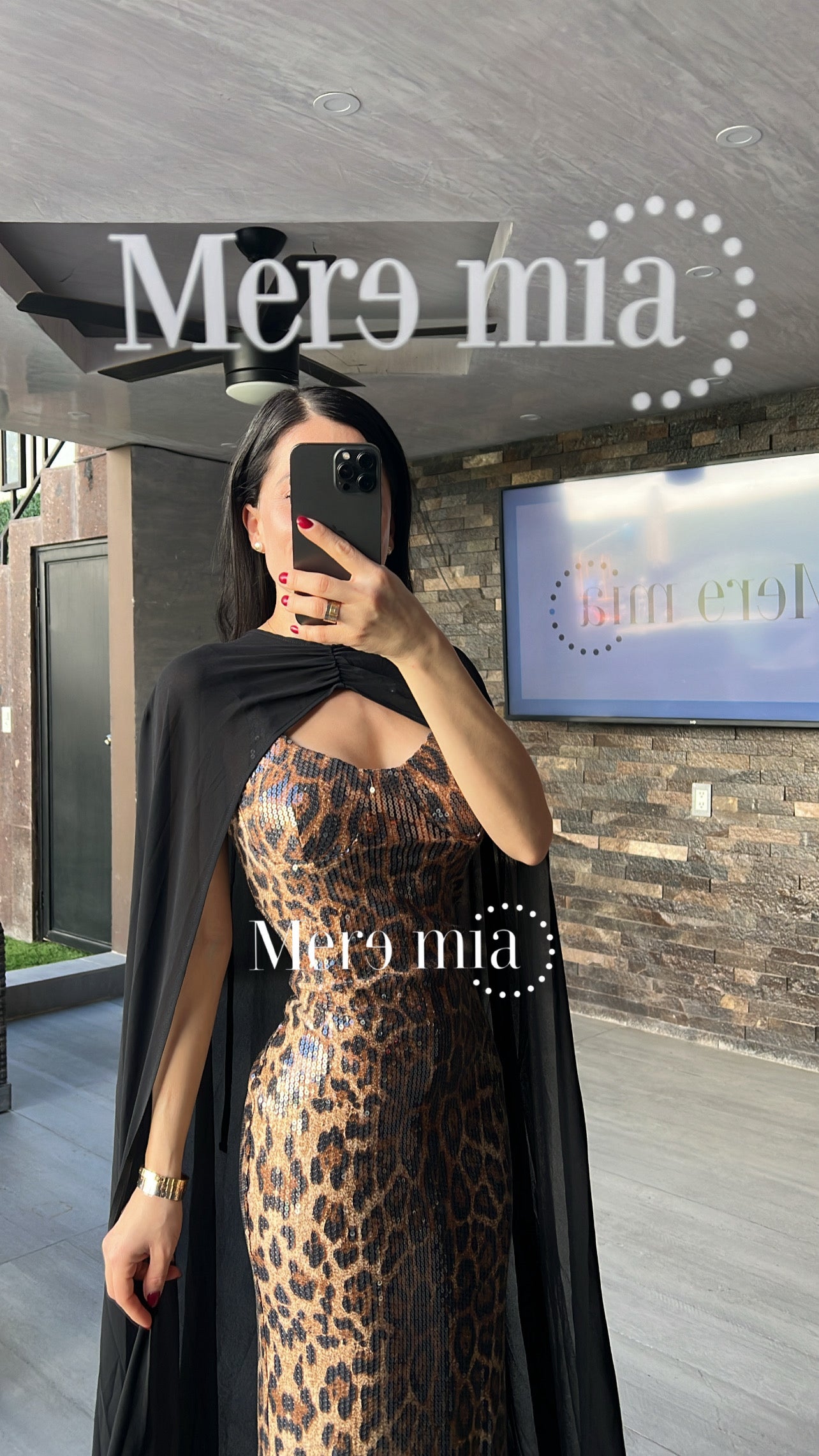 Vestido animal print malla