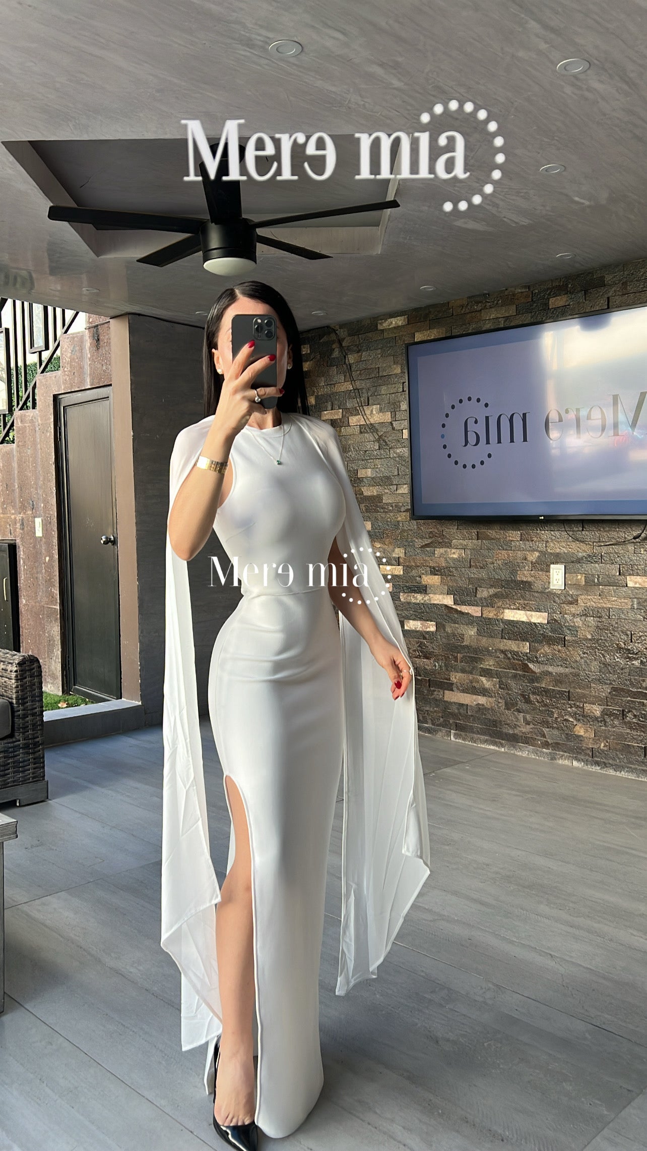 Vestido blanco mangas