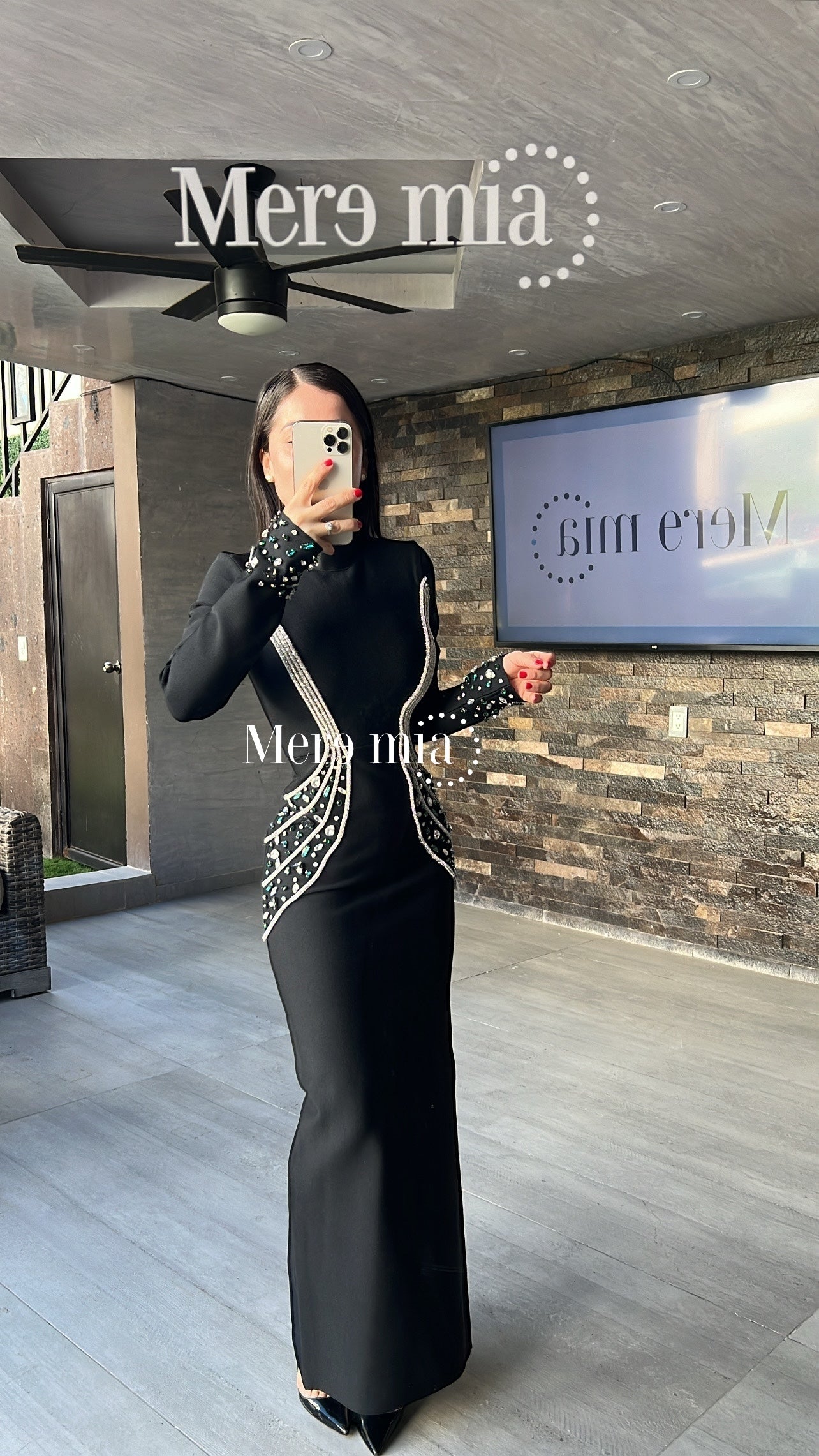 Vestido negro apl ray